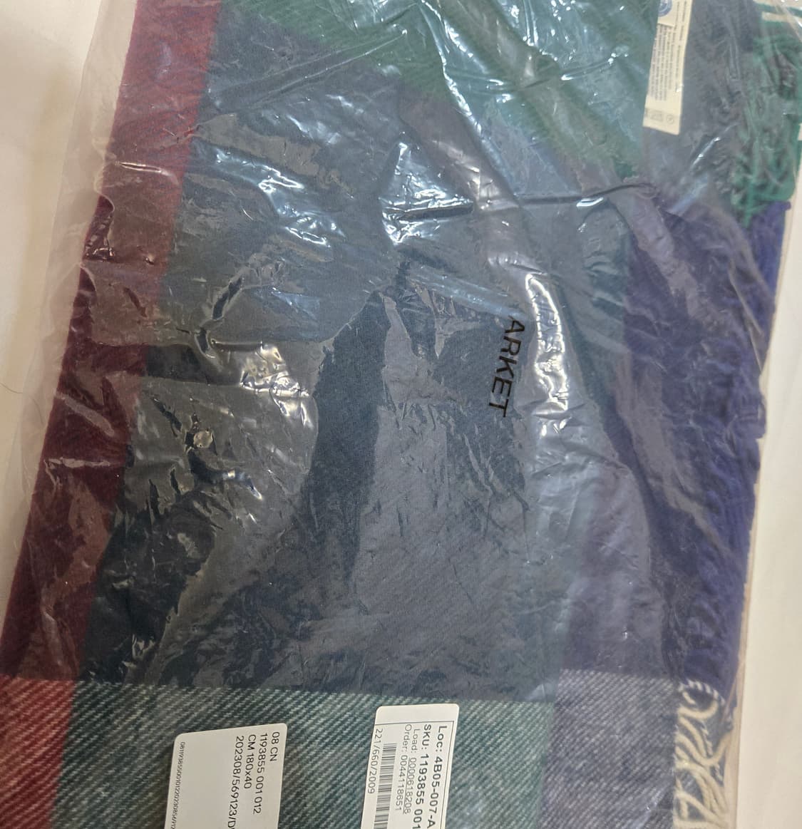 아르켓 깅엄 울 스카프 상품이미지3