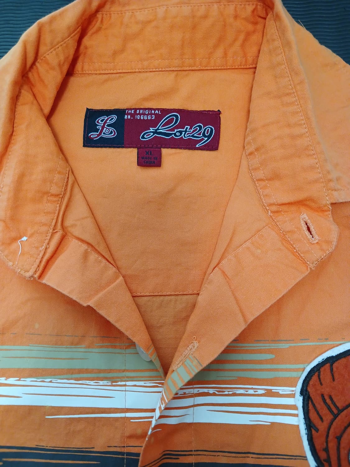 Lot29 오렌지 캐릭터 반팔 셔츠 상품이미지2