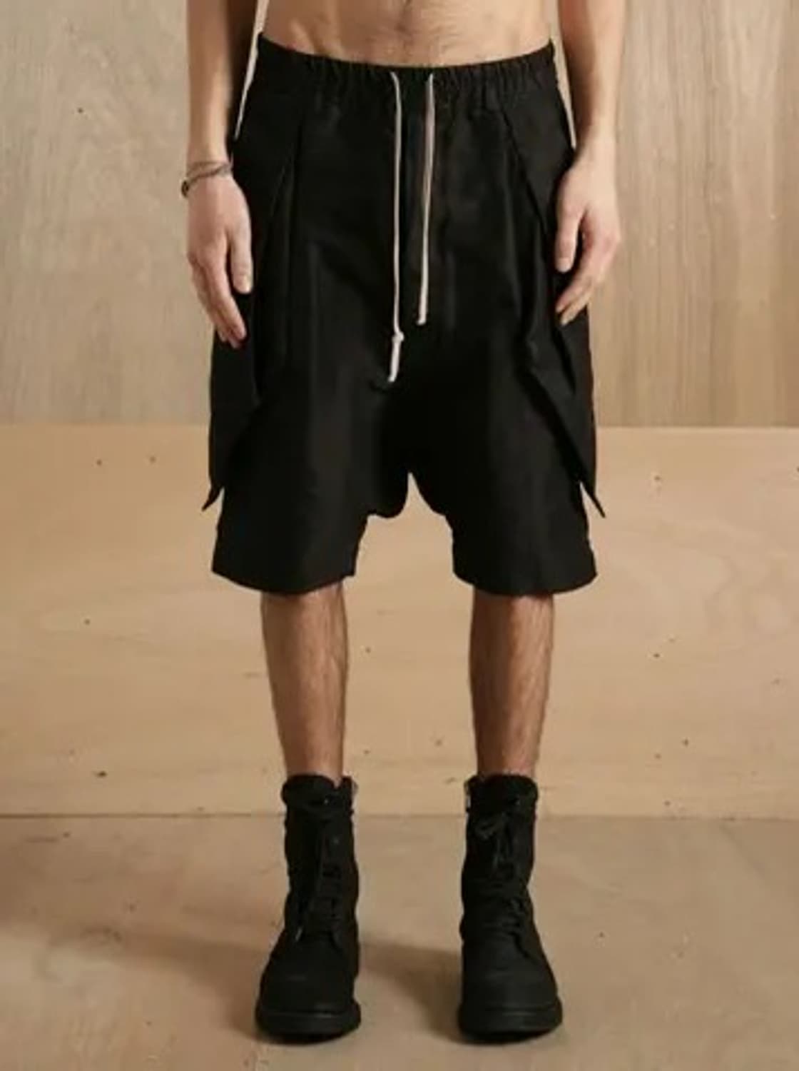 릭오웬스 16SS "CYCLOPS" Anthem 카고 쇼츠 반바지 블랙 상품이미지2