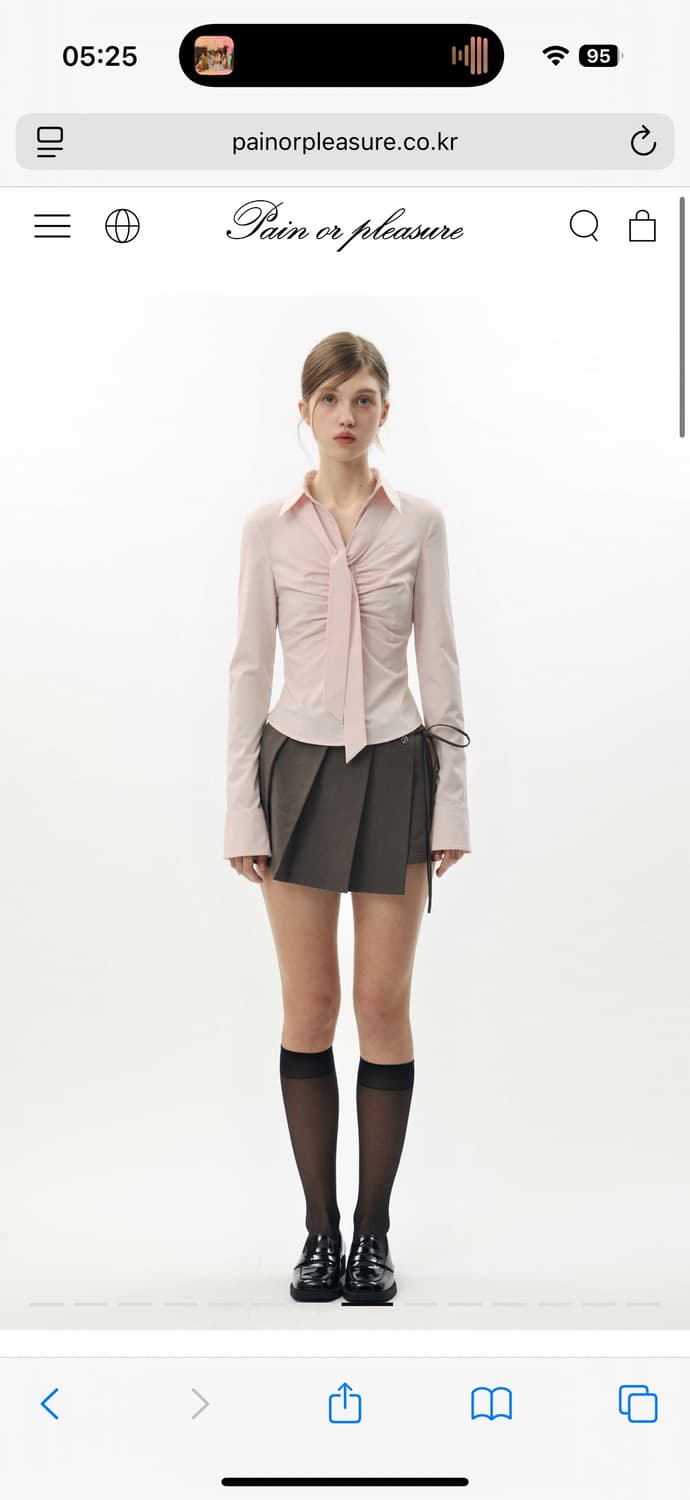 페인오어플레져 비비안 스카프 셔츠 VIVIAN SCARF SHIRT 상품이미지2