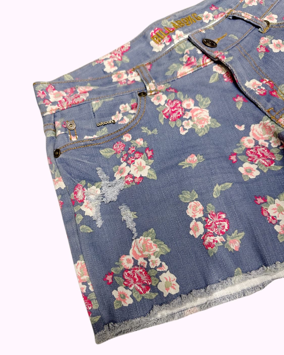 vintage flower denim shorts 상품이미지2