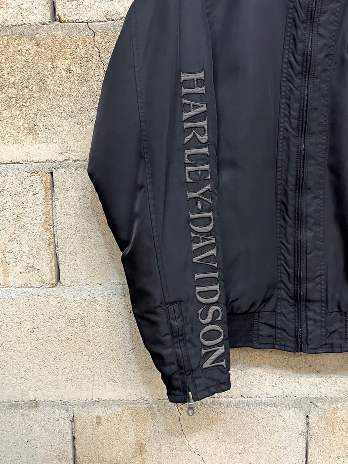 할리 데이비슨 스컬 나일론 봄버 자켓 상품이미지5