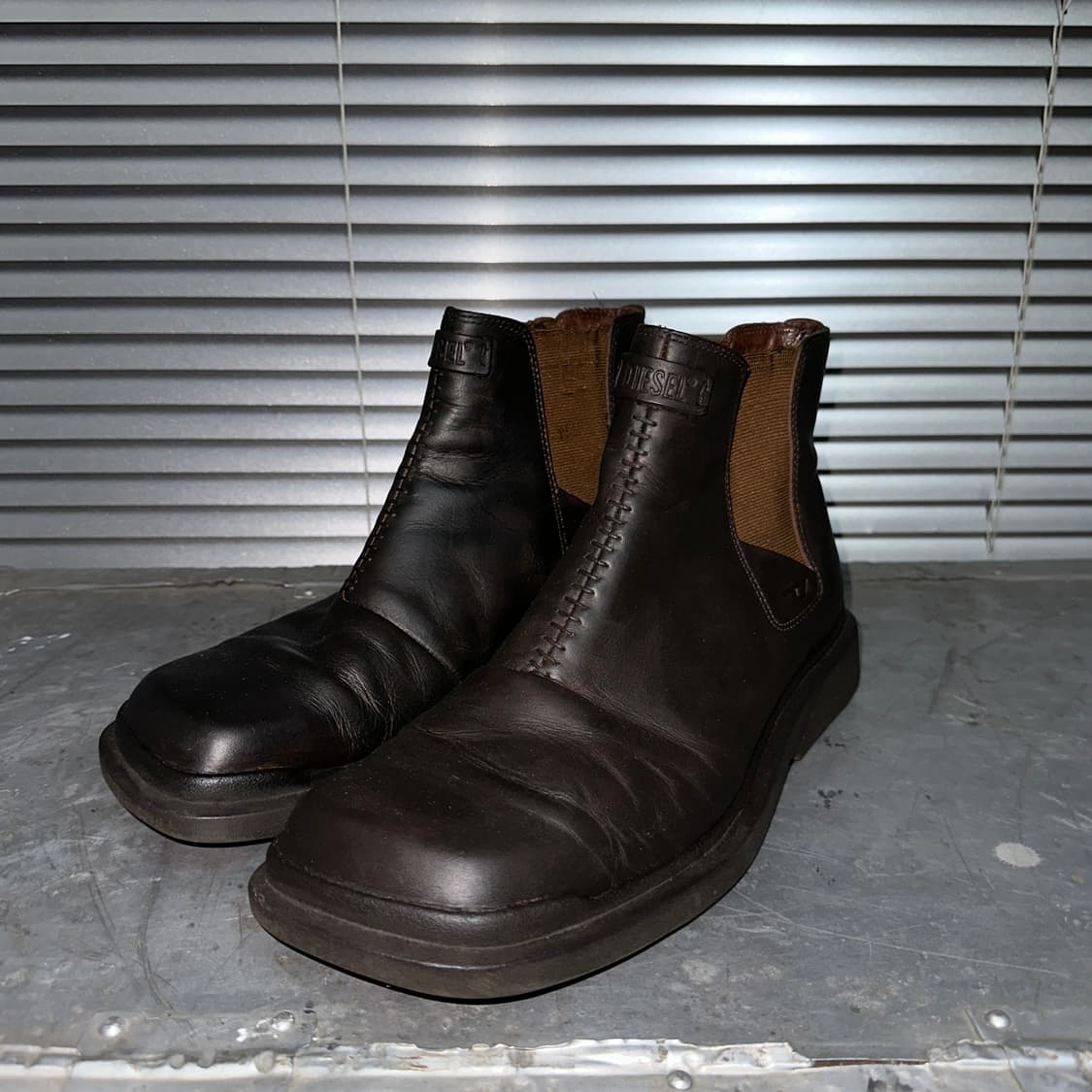 00s 디젤 스퀘어토 가죽 부츠 상품이미지4