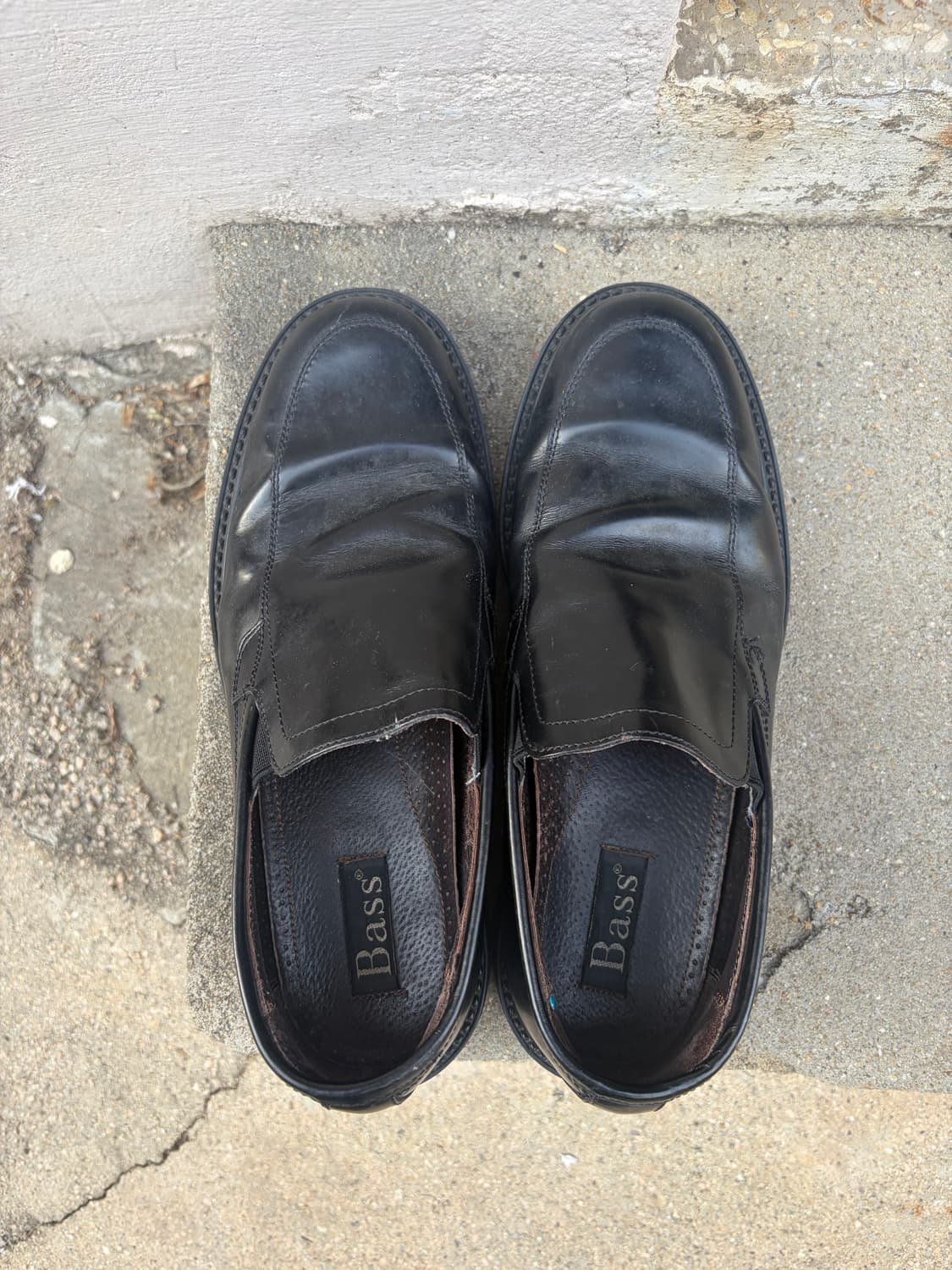 Bass 블랙 레더 슬립온 로퍼 250 상품이미지5