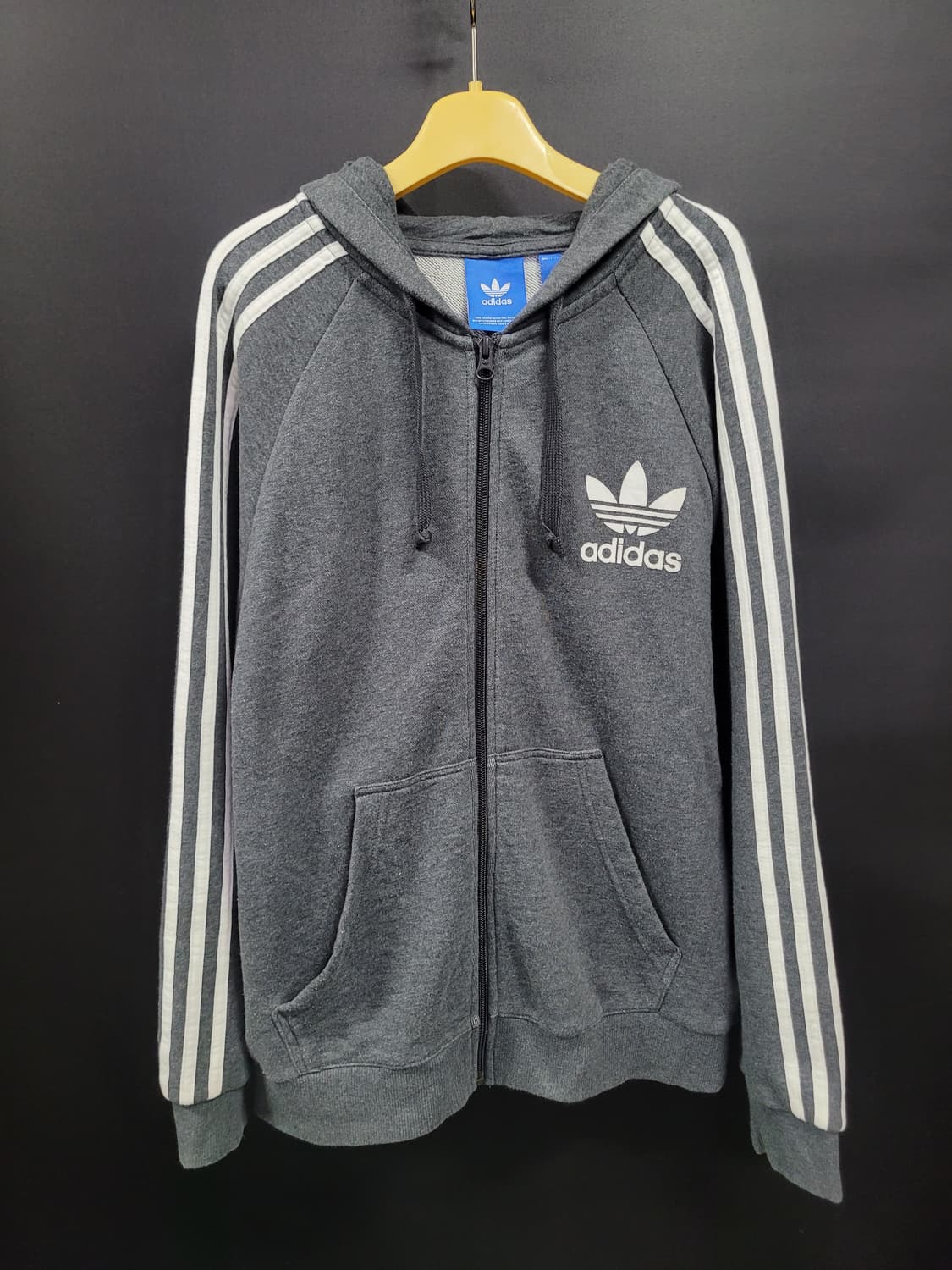 아디다스 불꽃 파이어버드 회흰 그레이 후드집업  상품이미지8