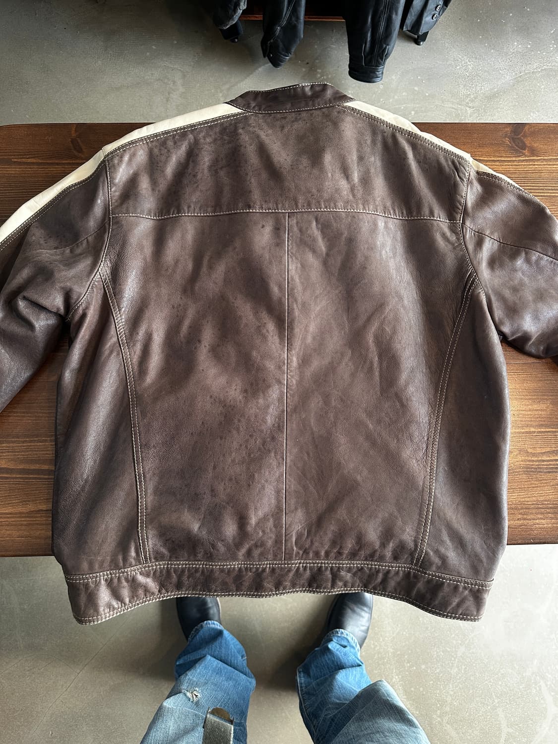 빈티지 리얼 레더 싱글 라이더 자켓 상품이미지6