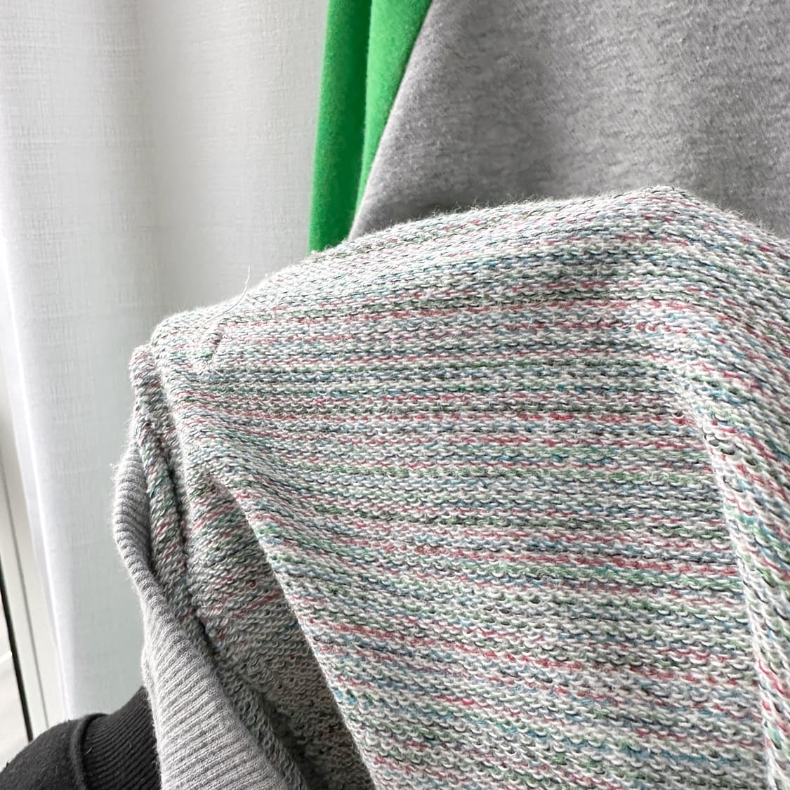 아디다스 빅 트레포일 포켓 맨투맨 멜란지 그레이 그린 110 상품이미지5