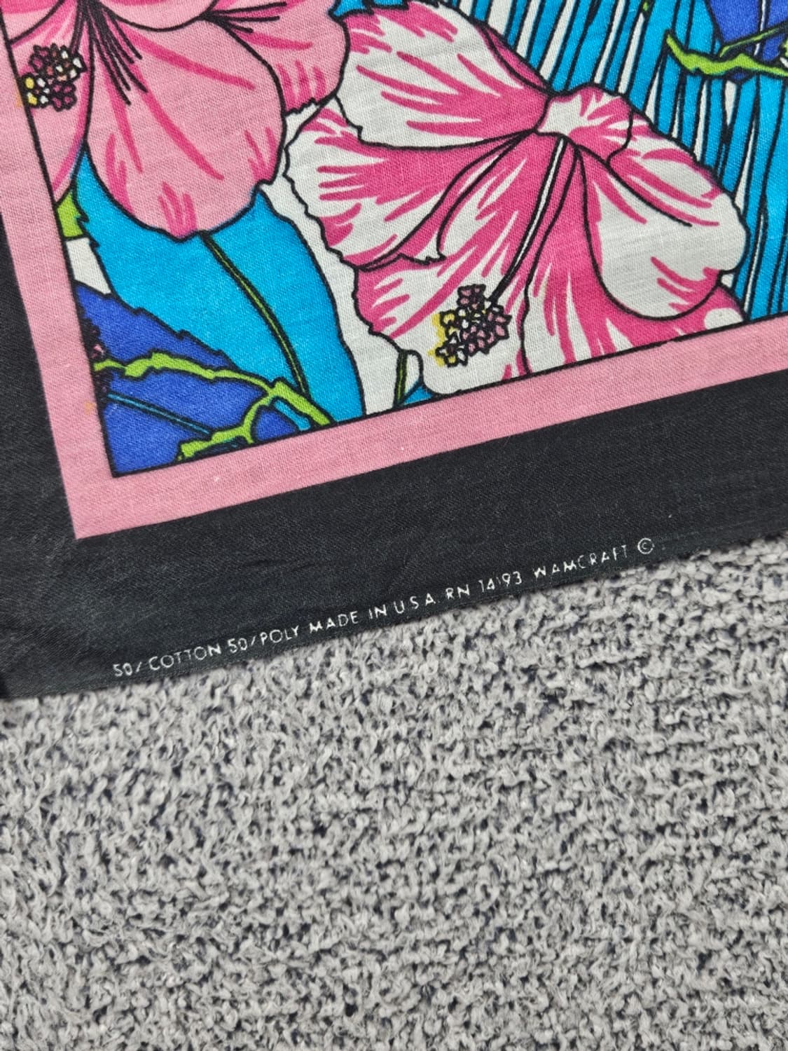 90's USA 플라워 반다나 ( 55X55 ) / 11703 상품이미지2