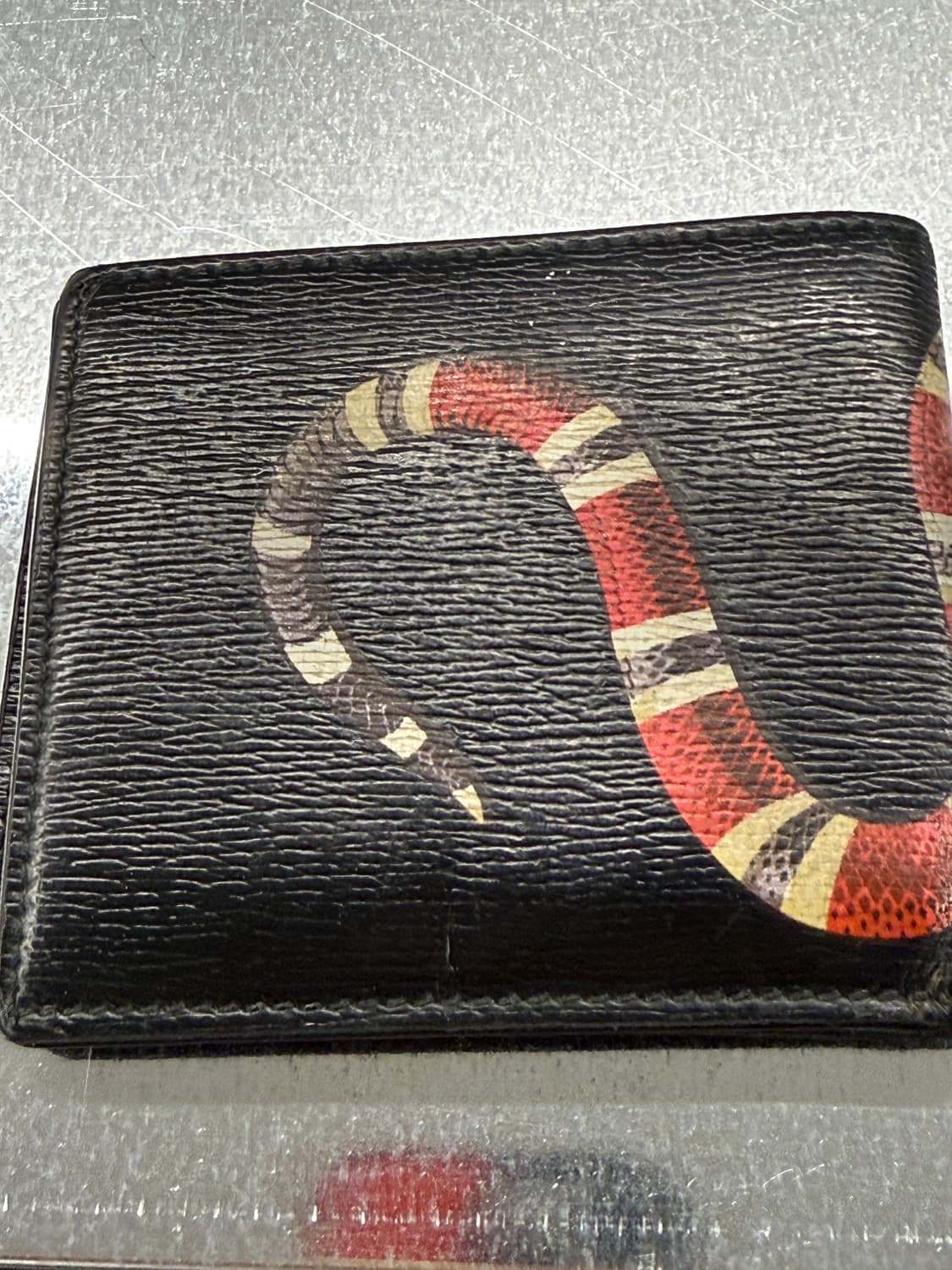 구찌 정품 스네이크 뱀 반지갑 블랙 상품이미지6