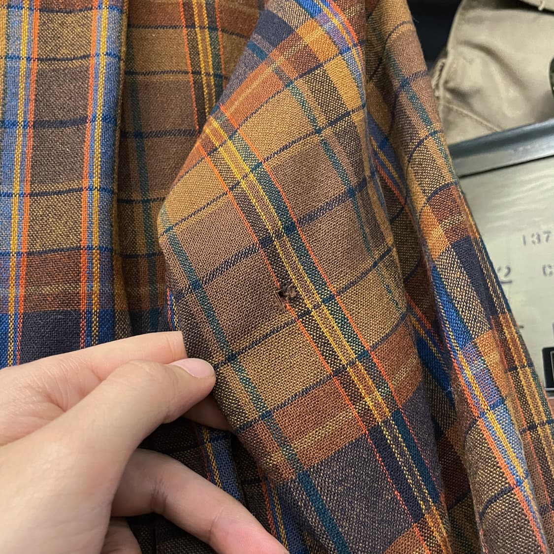 70s 펜들턴 체크 울 플란넬 셔츠 상품이미지7