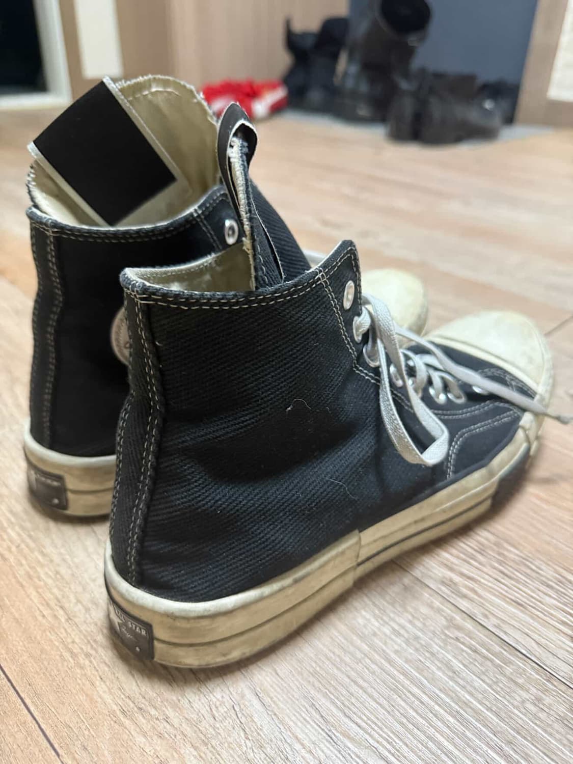 컨버스 하이 다크쉐도우 다크스타 척 하이 블랙 상품이미지3