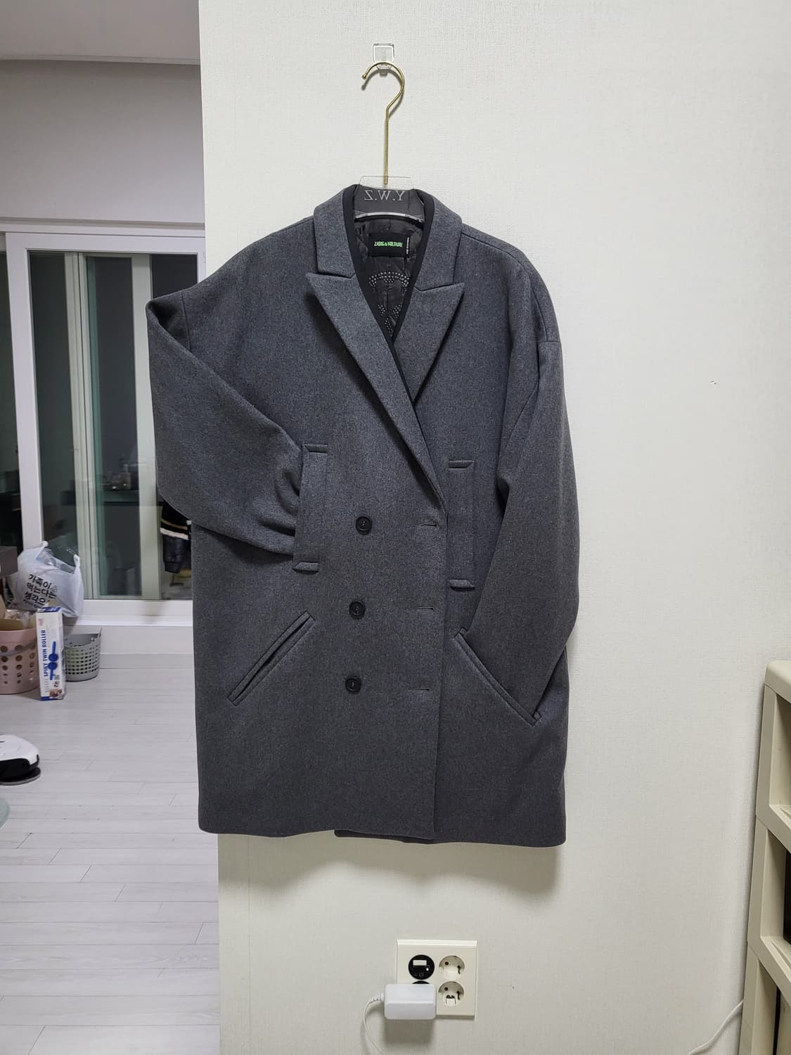 Sandro 네이비 울코트 36 55-66 상품이미지8