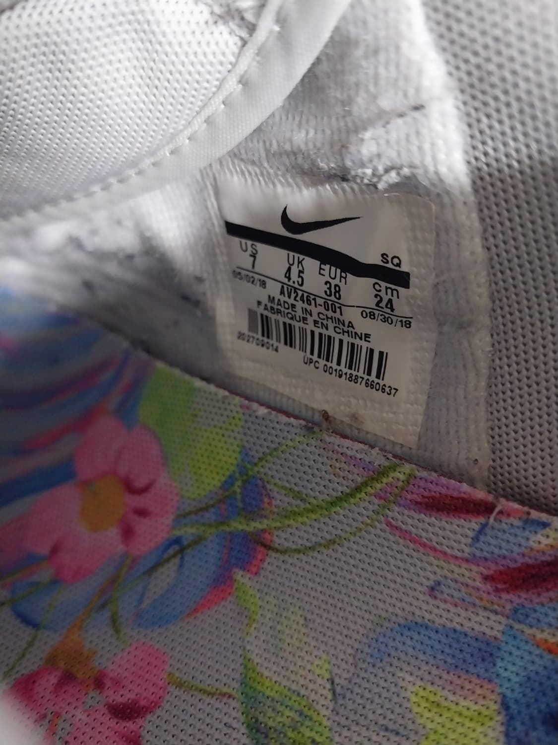 여성 나이키 에어포스1 제스터 XX 프린트 퓨어 플래티넘 운동화 (240 상품이미지10