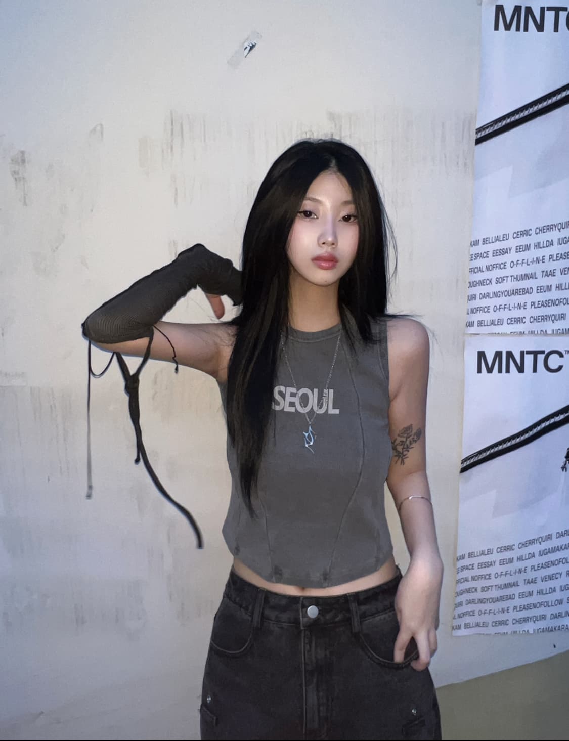 Seoul 회색 골지 나시티 상품이미지1
