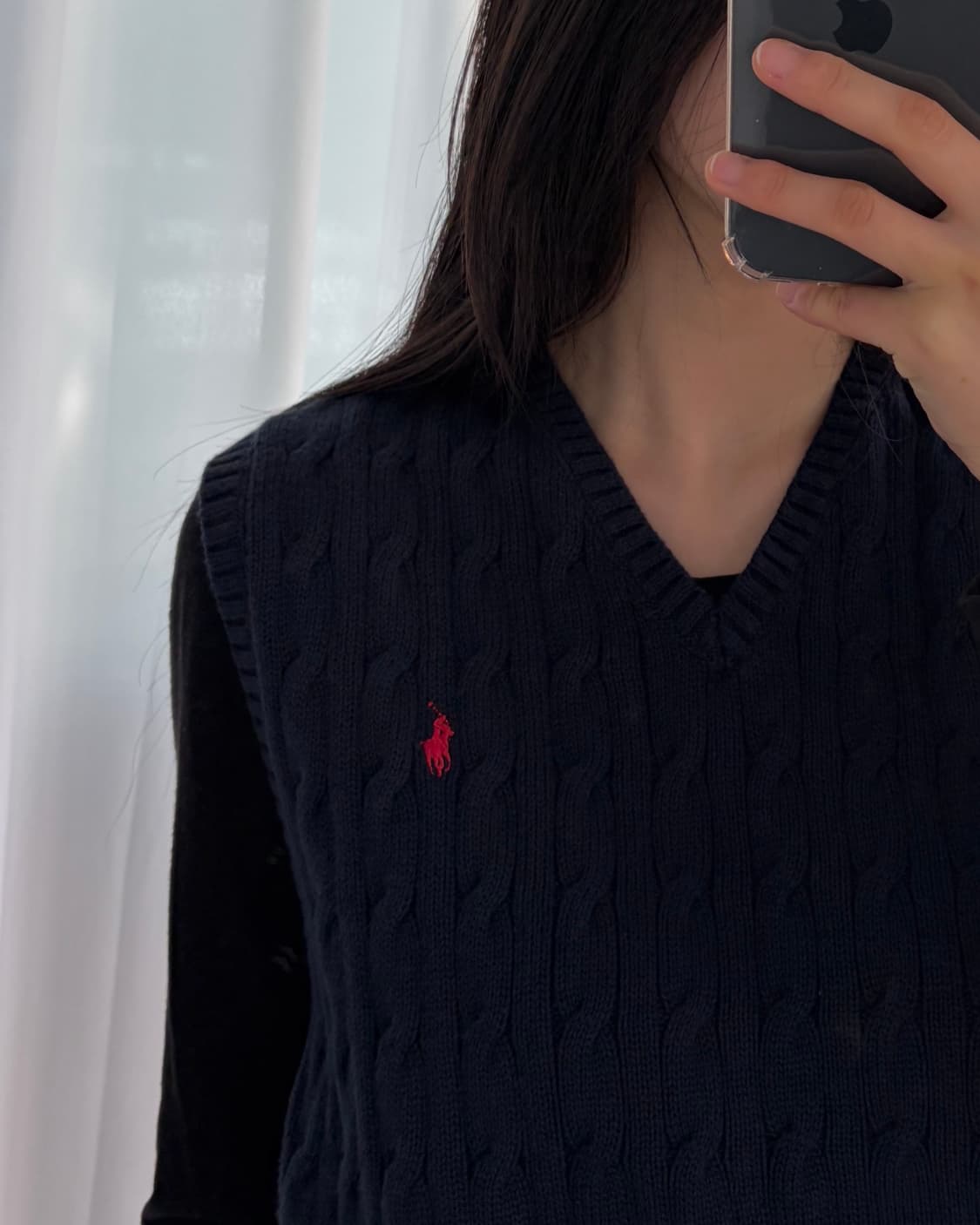 [M]폴로 랄프로렌 꽈배기 케이블 니트 베스트 조끼 navy 상품이미지2