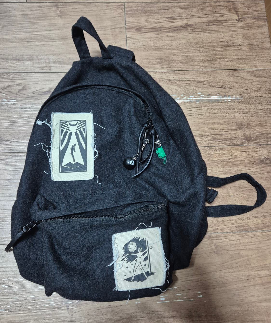 이얼즈어고 빈티지 차콜 울 백팩 상품이미지2