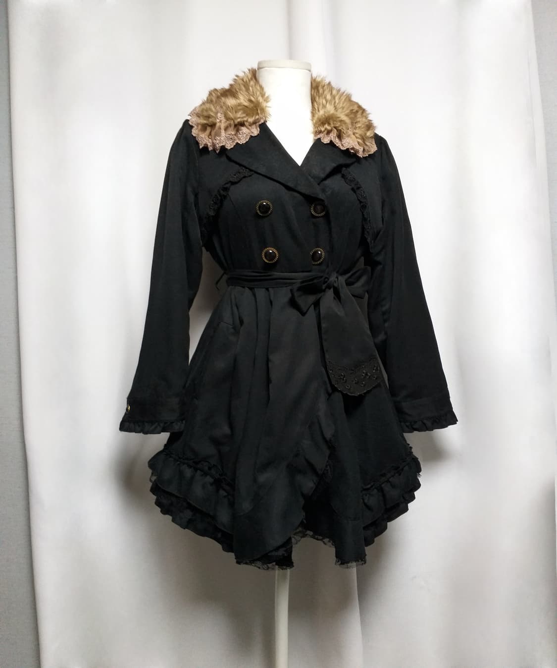 엑시즈팜 프릴레이스 트렌치코트 빈티지자켓 달천대장 히메갸루 모리걸 핀터깔 상품이미지1