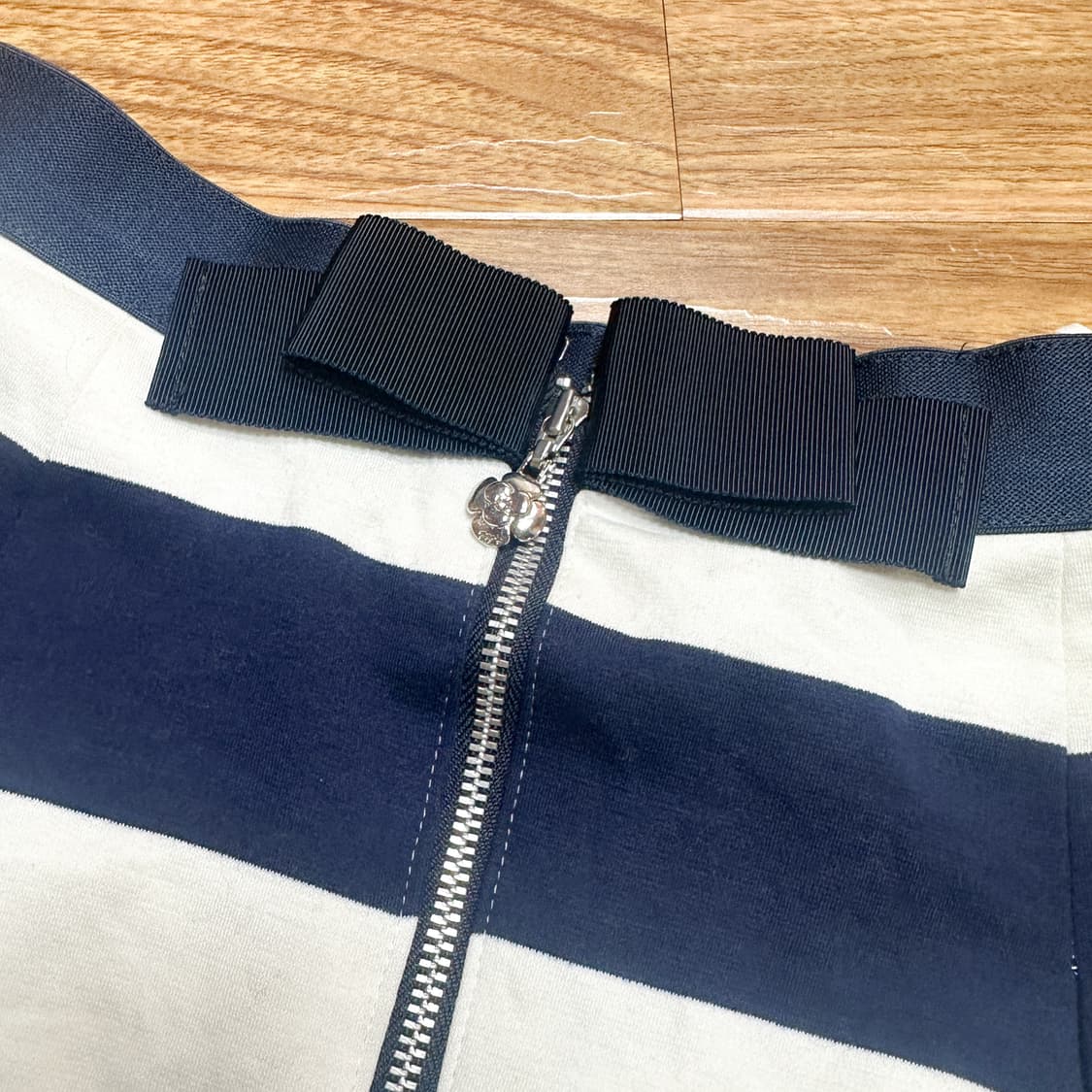 빈티지 스트라이프 리본 마린 스커트 치마 히메갸루 로걀 라떼 뉴진스 하니 상품이미지2