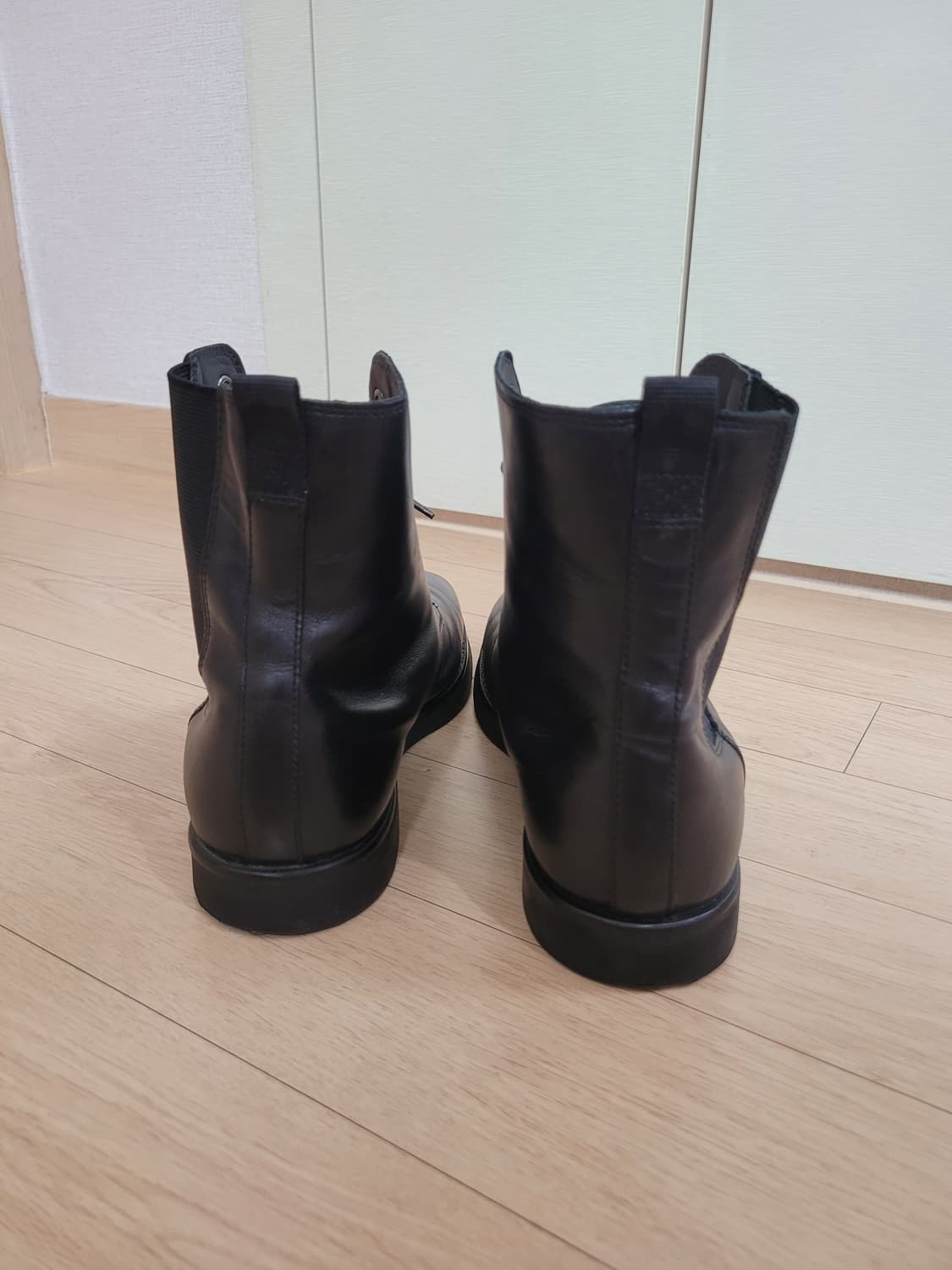 자라 ZARA 남자 레더 워커 부츠 280 블랙 상품이미지5