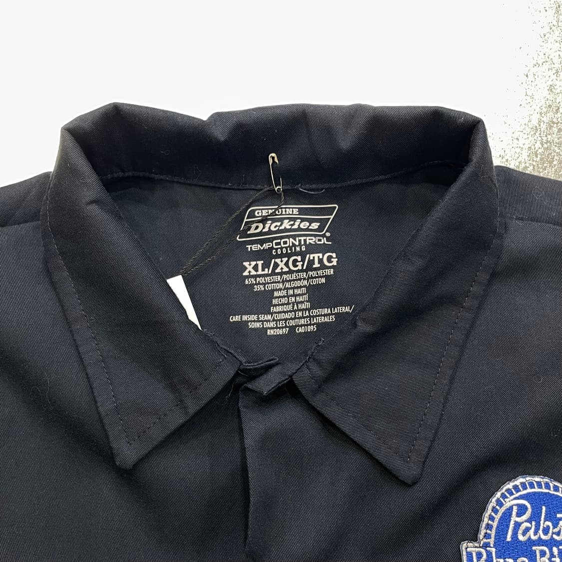 (XL) Dickies 디키즈 반팔 워크 셔츠 패치 네이비 상품이미지8