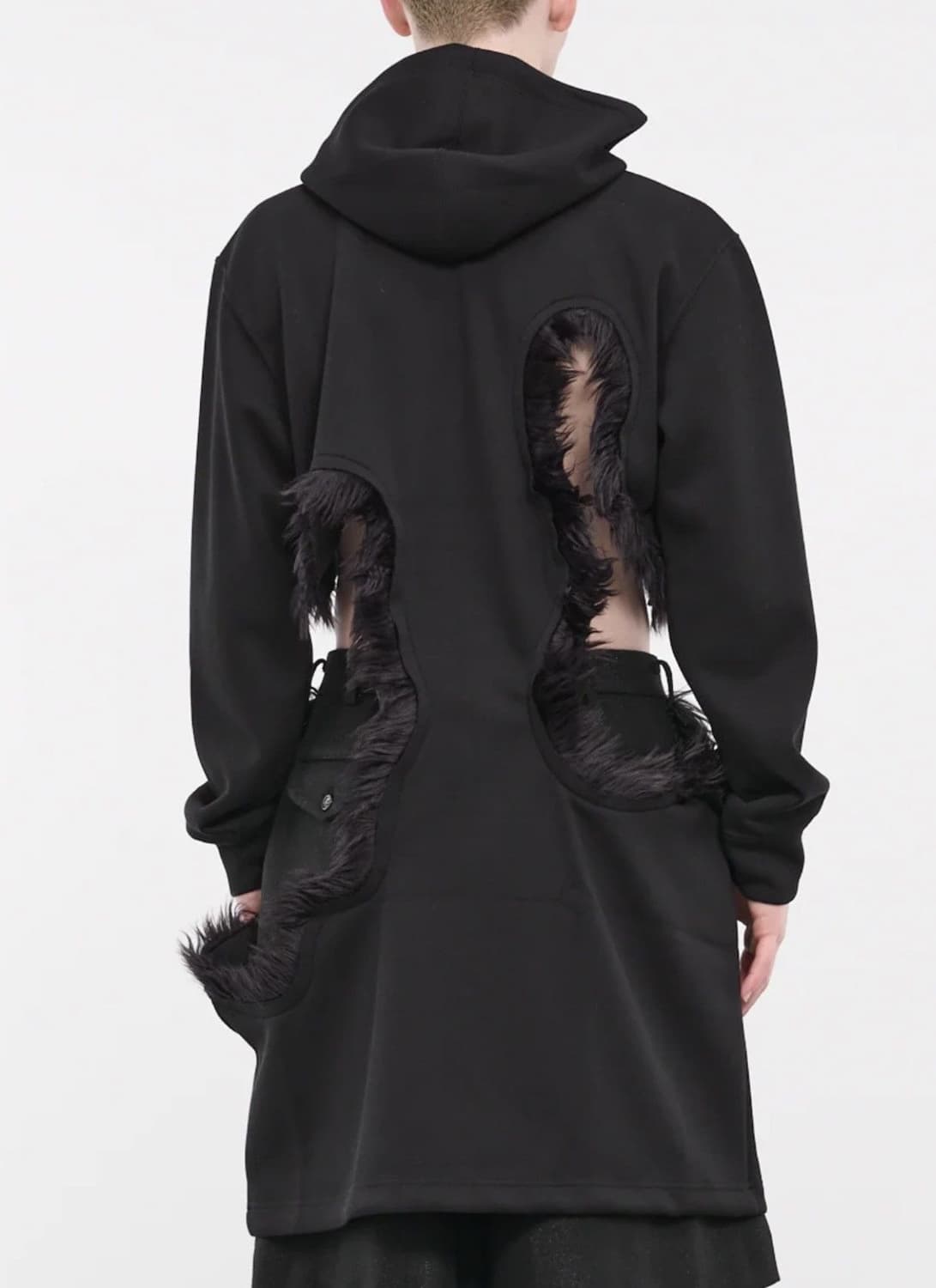 꼼데가르송 옴므플러스 하드데미지 프린지 후드집업 M 상품이미지3