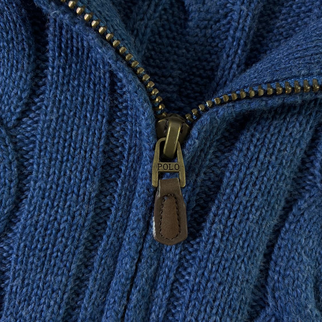 Polo  폴로 랄프로렌 자수 코튼 반집업 꽈배기 니트 상품이미지5