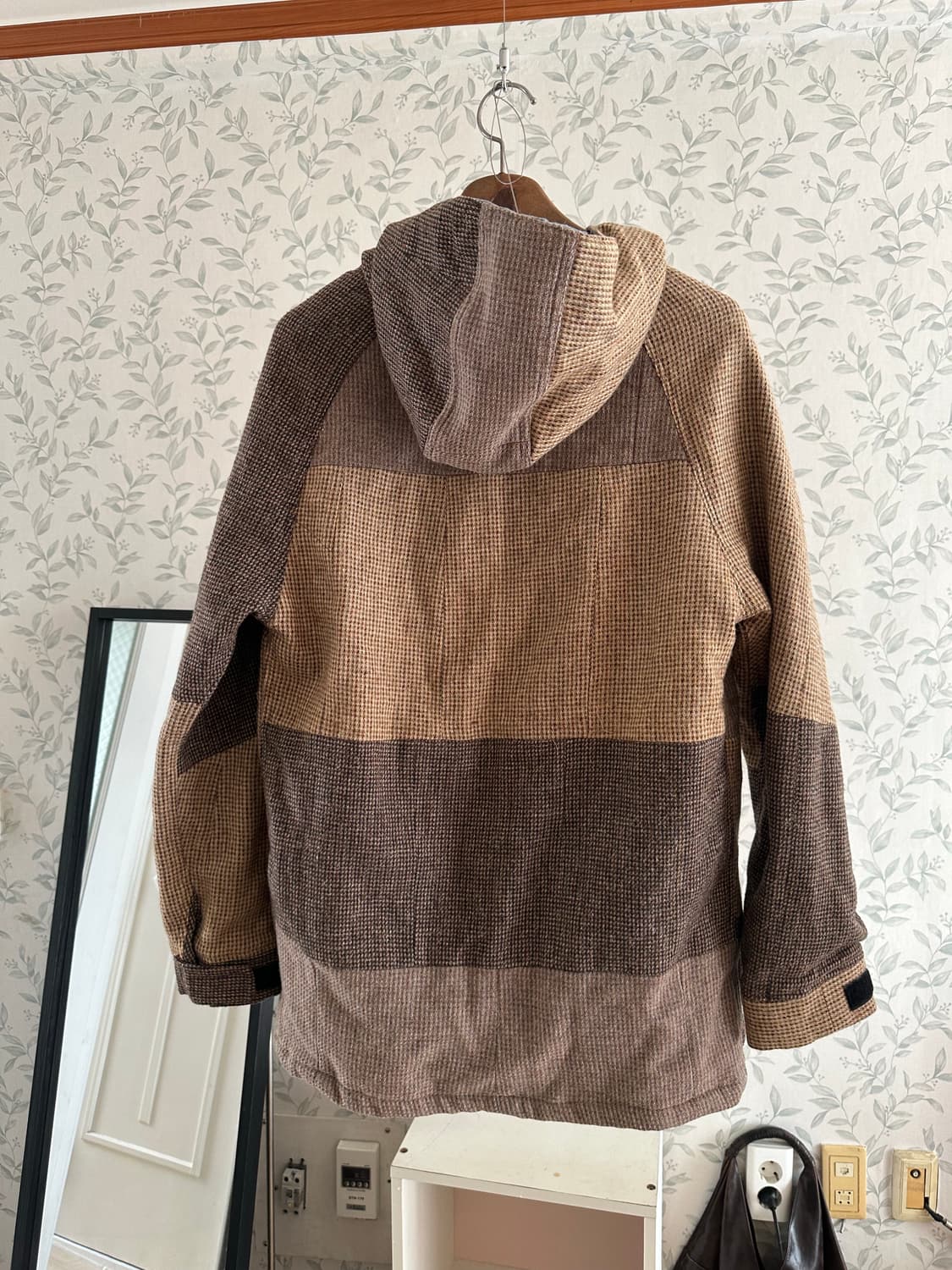 해리스트위드 패치워크 후드 자켓 XL(100-105) 상품이미지3