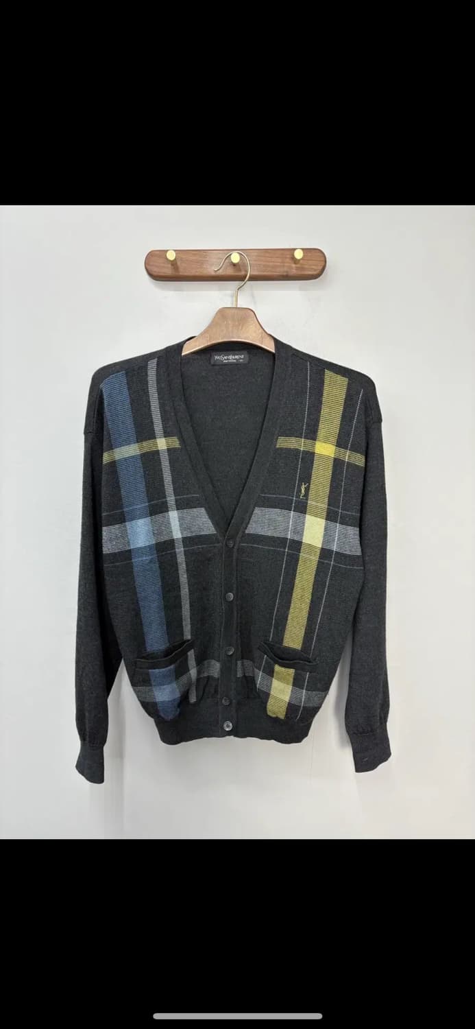 입생로랑 체크 패턴 가디건 H1403 상품이미지2