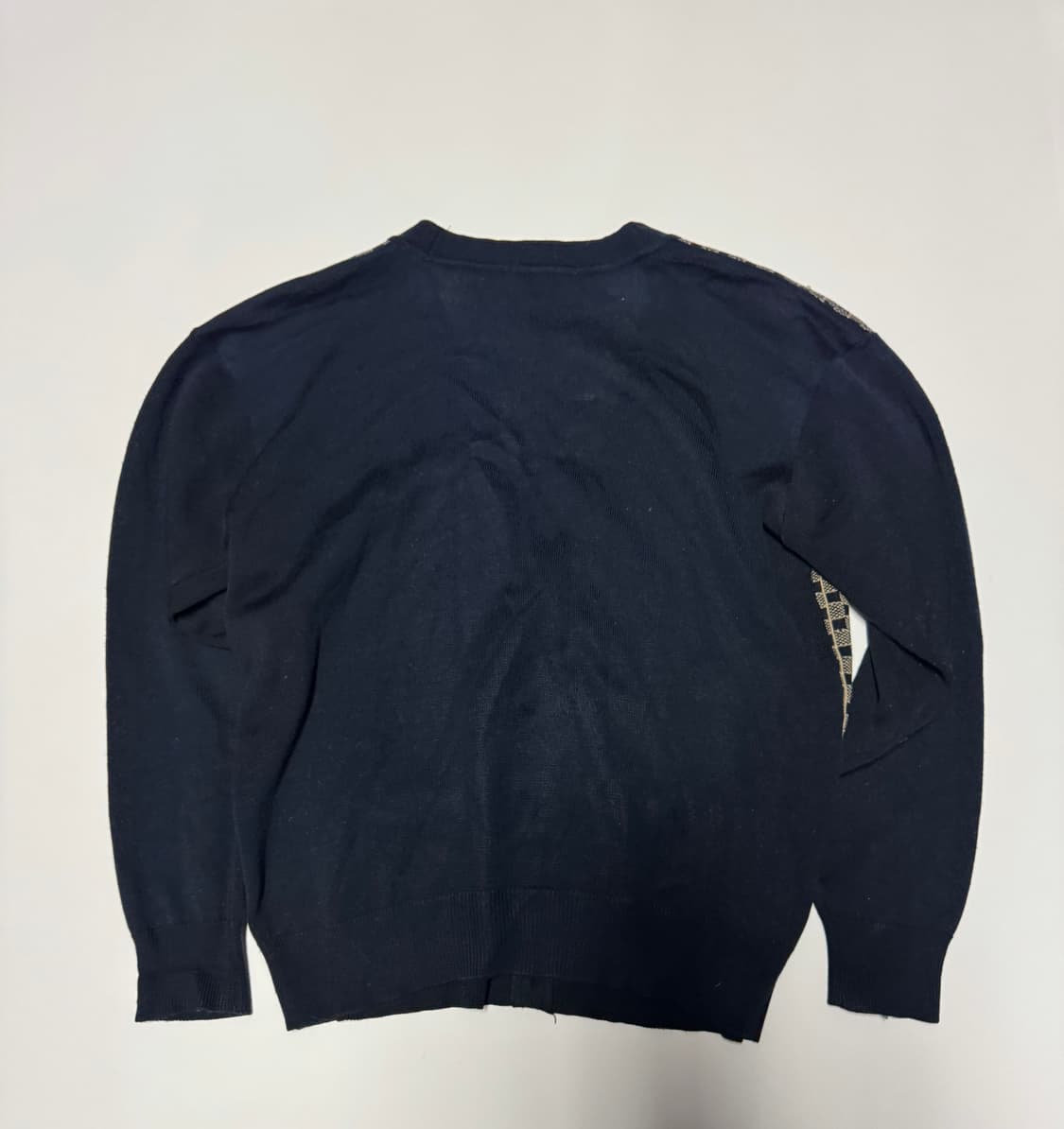 여성 닥스 daks 빈티지 패턴 가디건 네이비 L 상품이미지2