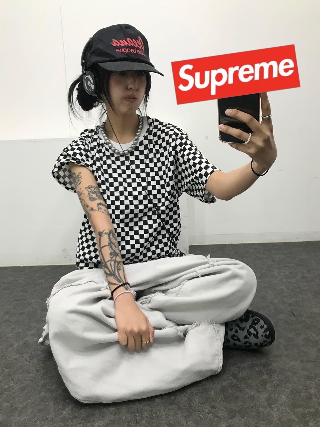Supreme X Hanes Checkerboard T-shirt 상품이미지1