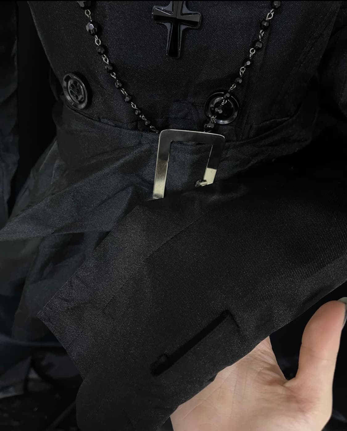 오네갸루 버클 벨트 프릴 자켓 상품이미지4