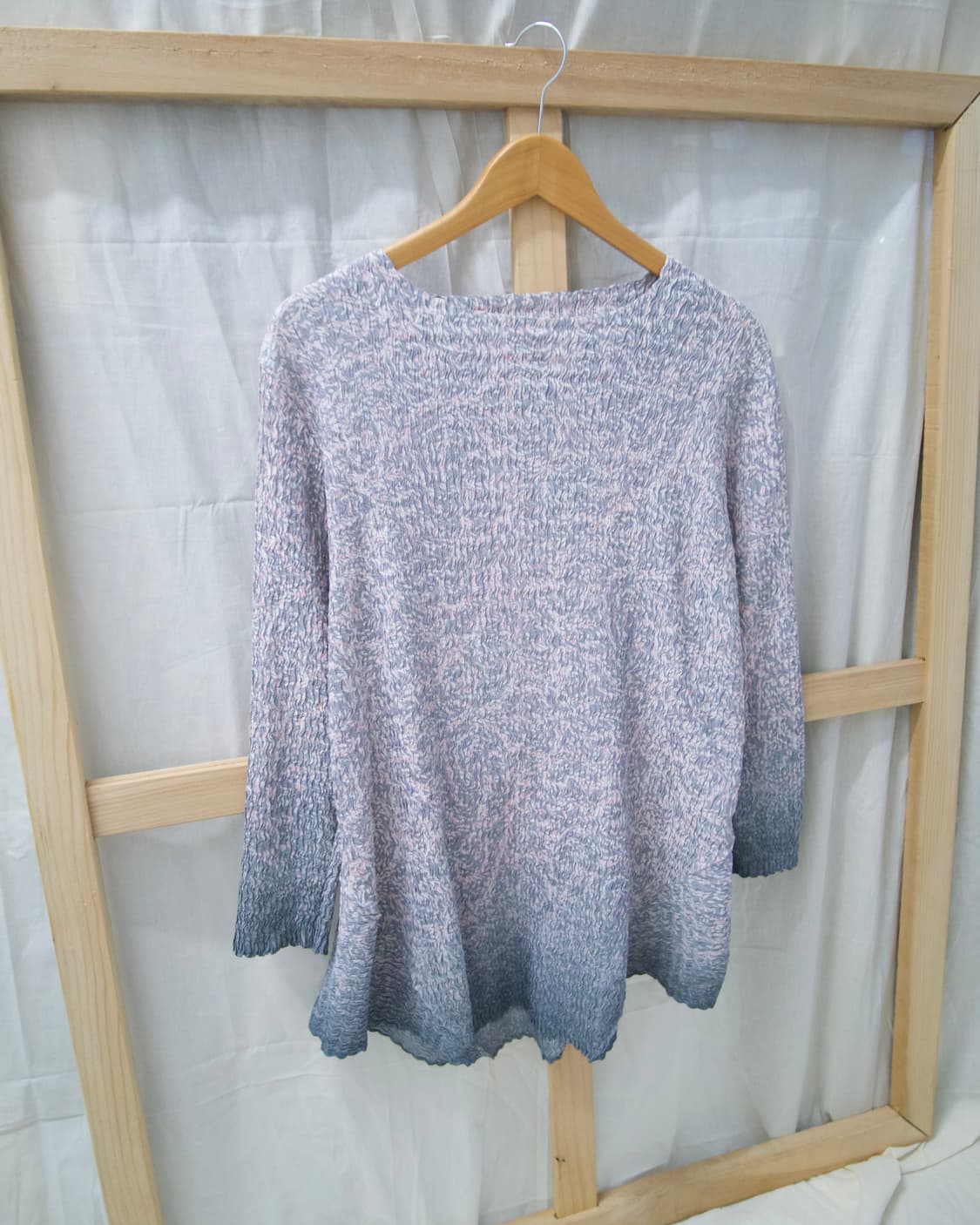 Gradation pleats long sleeve top 상품이미지5