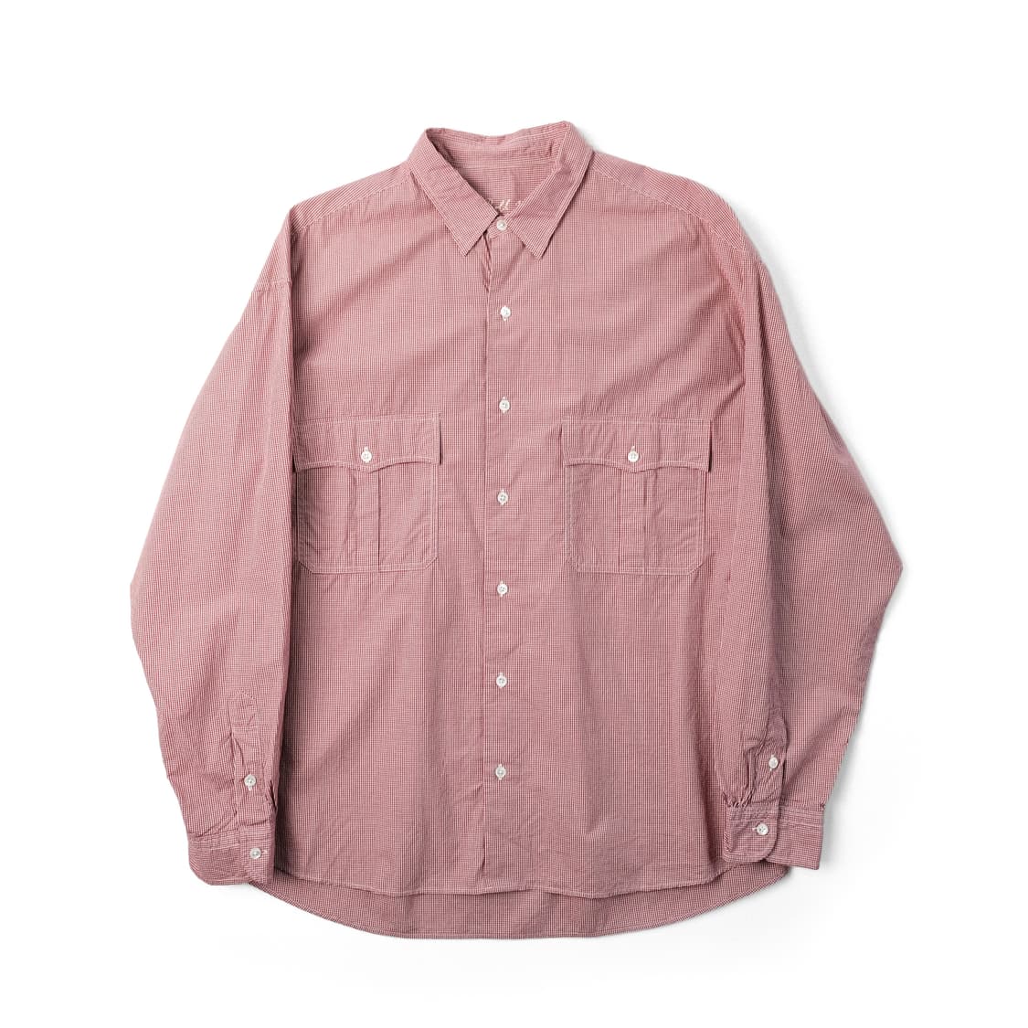 포터클래식 깅엄체크 롤업셔츠 레드 XL(103-107)사이즈 상품이미지2