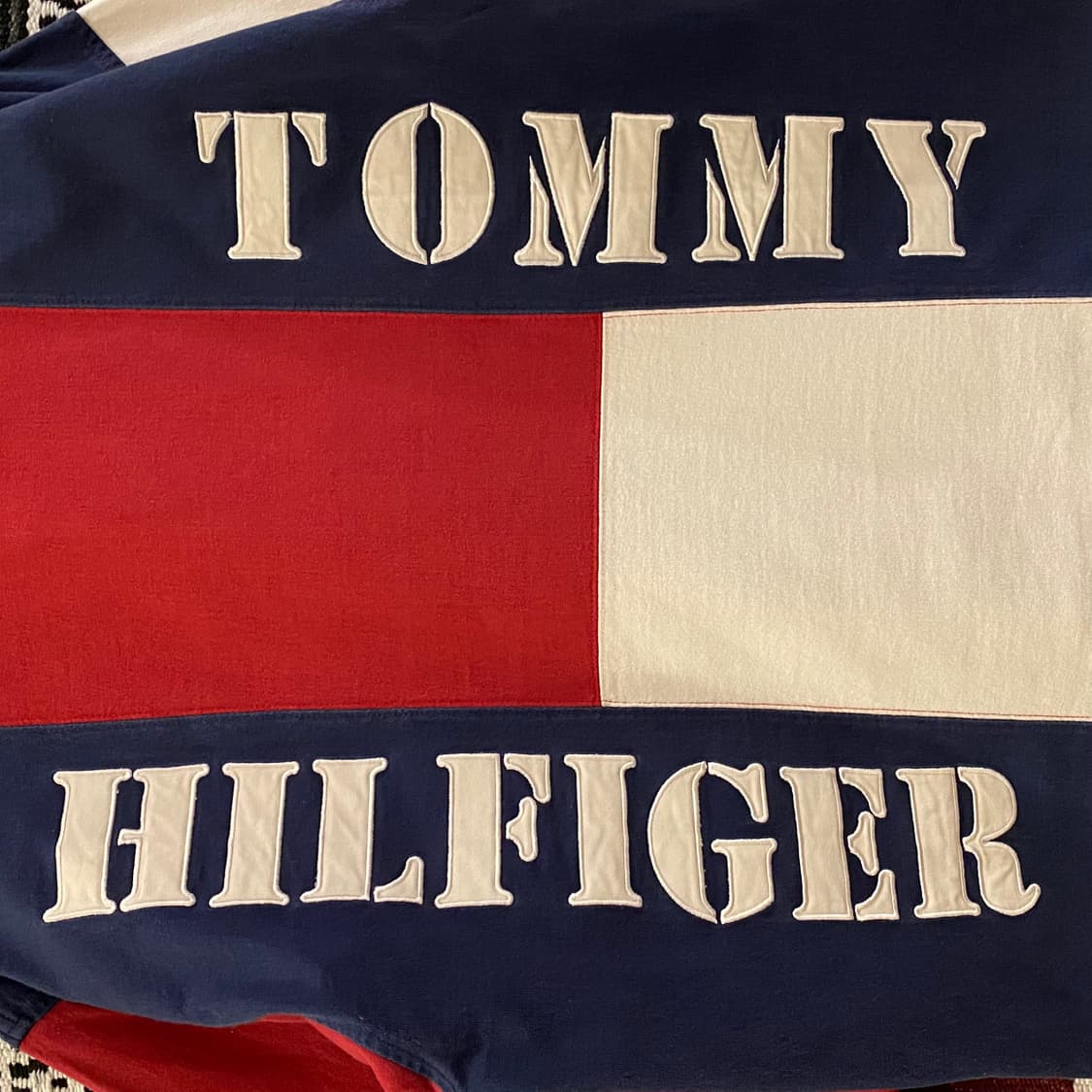 대장급)90s USA 타미힐피거 올드스쿨 빅로고 럭비티 상품이미지8