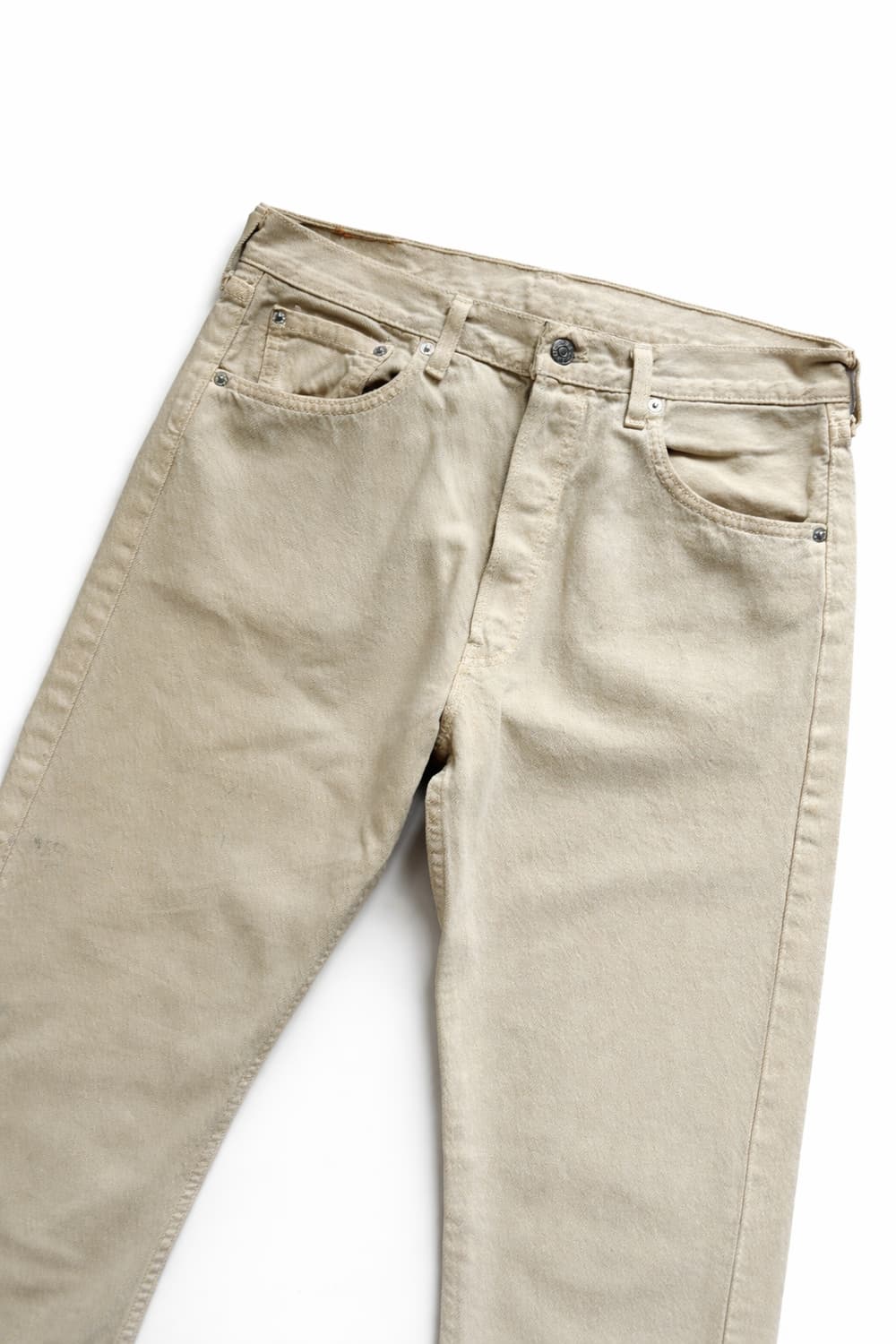 90s 리바이스 501 베이지 데님 32" USA MADE 상품이미지2