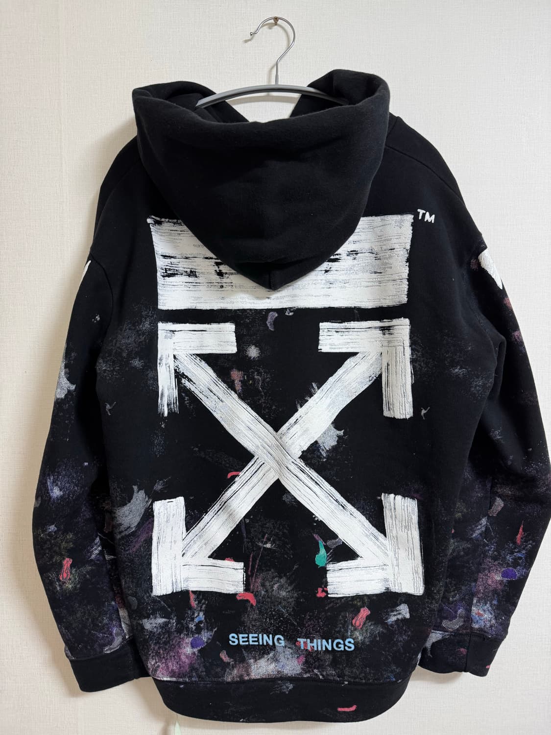 오프화이트 갤럭시 후드티 상품이미지1