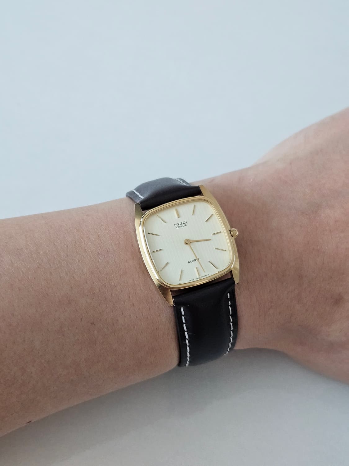 빈티지 시티즌 알람 쿼츠 빈티지 가죽 시계 상품이미지2