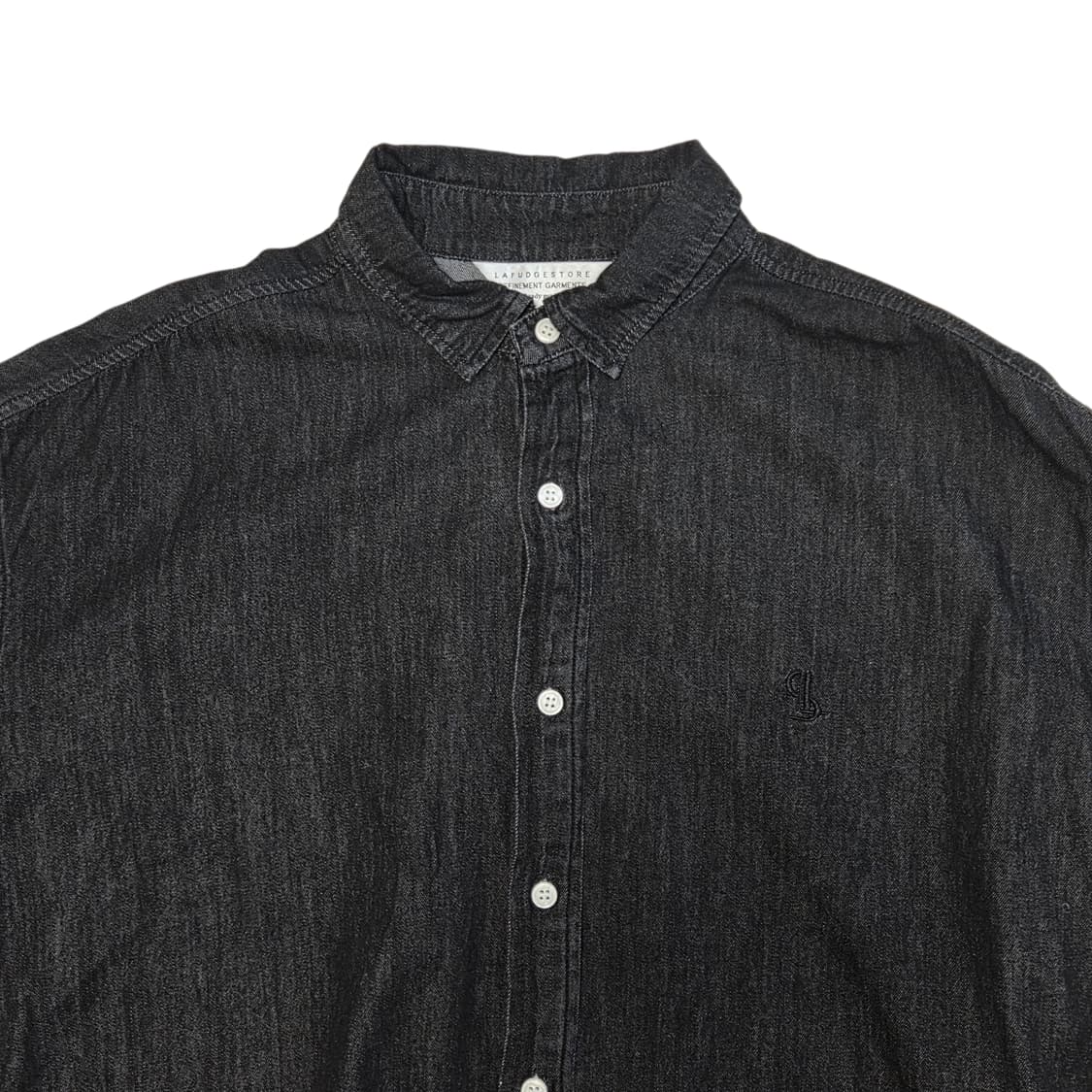 LAFUDGE STORE 라퍼지스토어 블랙 데님 셔츠 상품이미지2