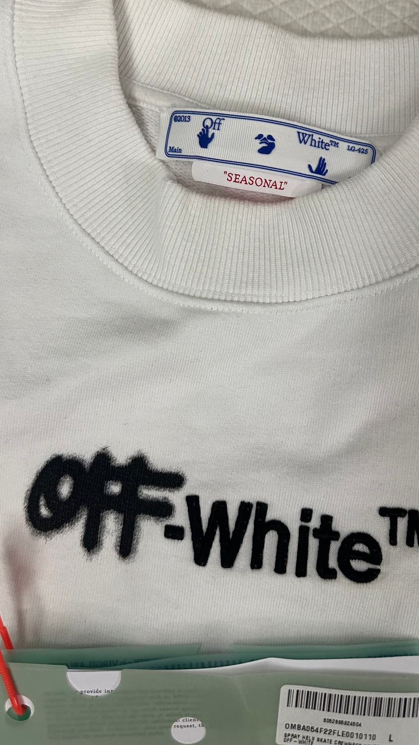 오프화이트 맨투맨 L 사이즈 상품이미지3