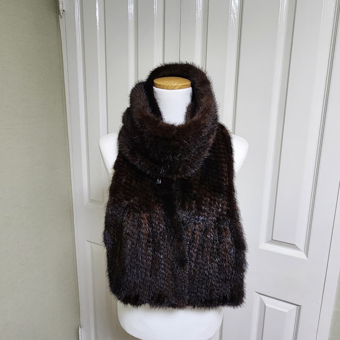 상태굿굿) 프랑코페라로 밍크목도리  브라운 상품이미지2