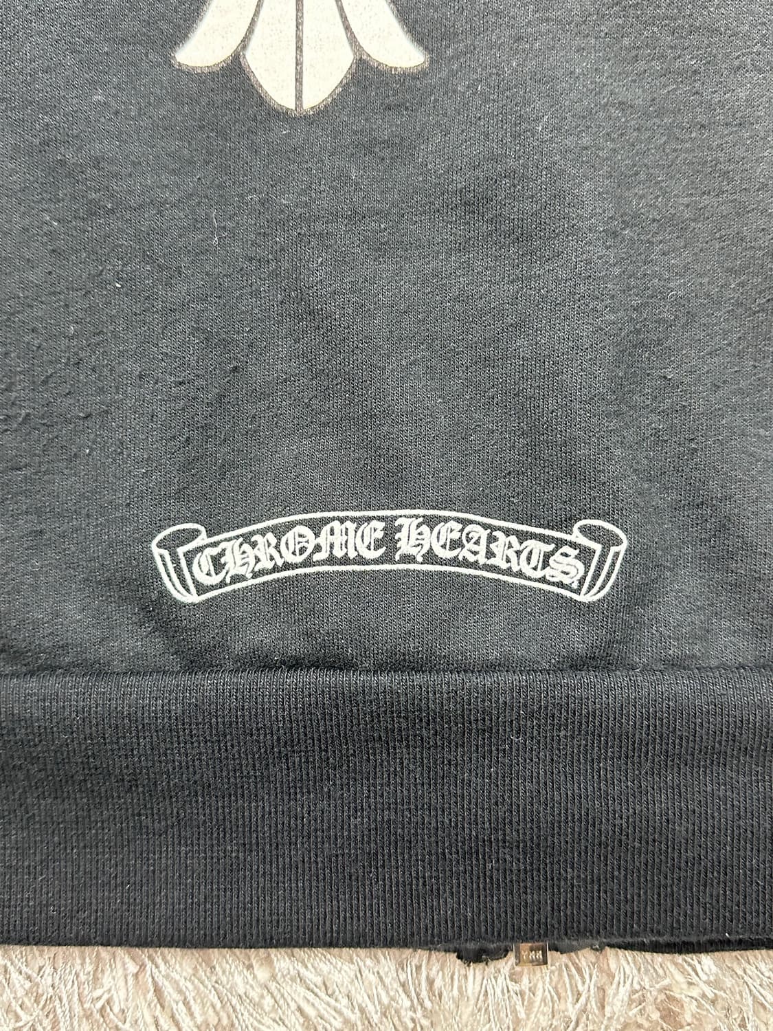 [M] 백화점판 정품 크롬하츠 멀티컬러 크로스 집업 후드 블랙 상품이미지7