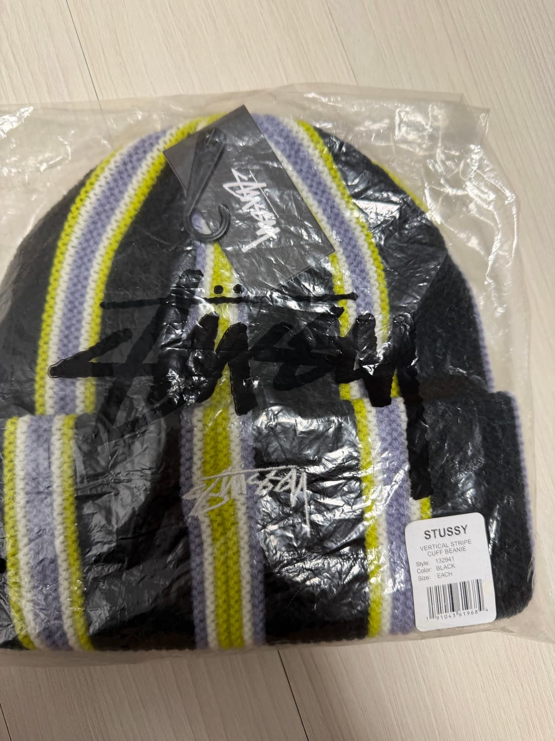 새상품/스투시 버티컬 스트라이프 커프 비니 상품이미지2