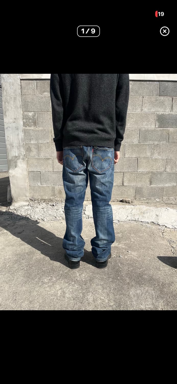 Levi’s 504 진청 데님 팬츠 중청 워싱 청바지 리바이스 상품이미지1