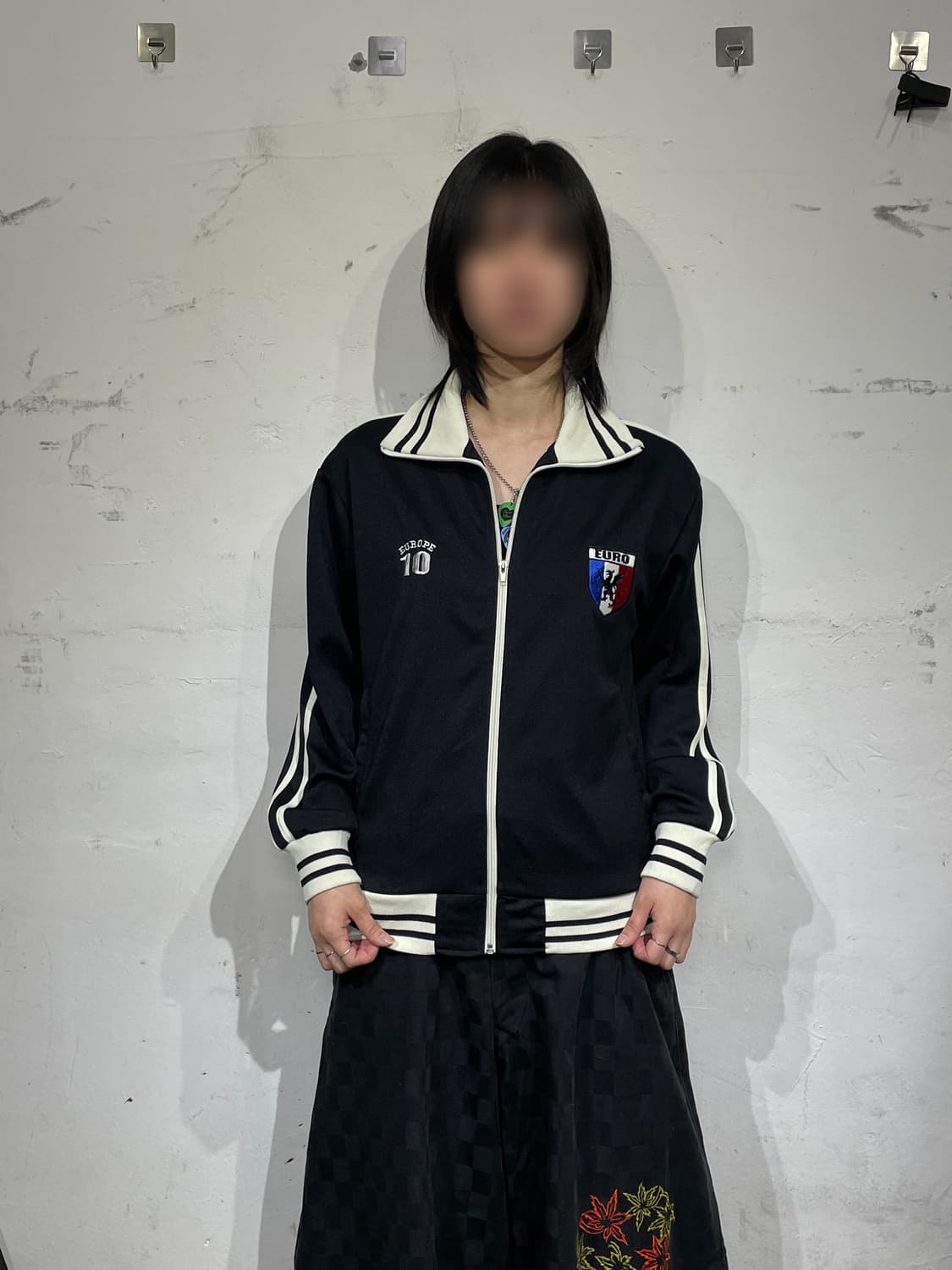 일본빈티지 y2k 블랙 져지 M 상품이미지1