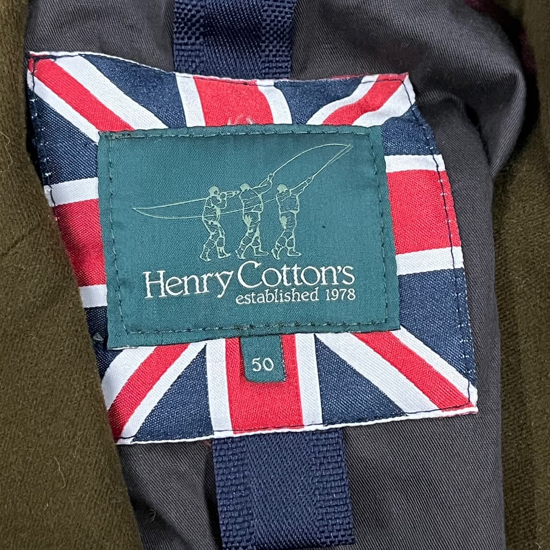 [정품/50] 헨리코튼 카키색 사파리 자켓 b18 상품이미지5