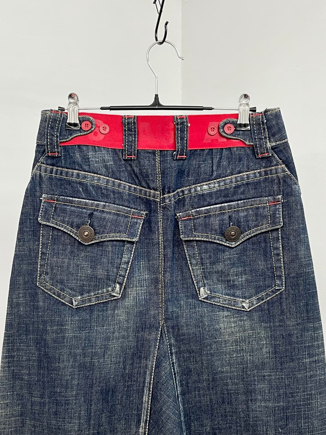 A6 엔지니어 워싱 데님 스커트 상품이미지4