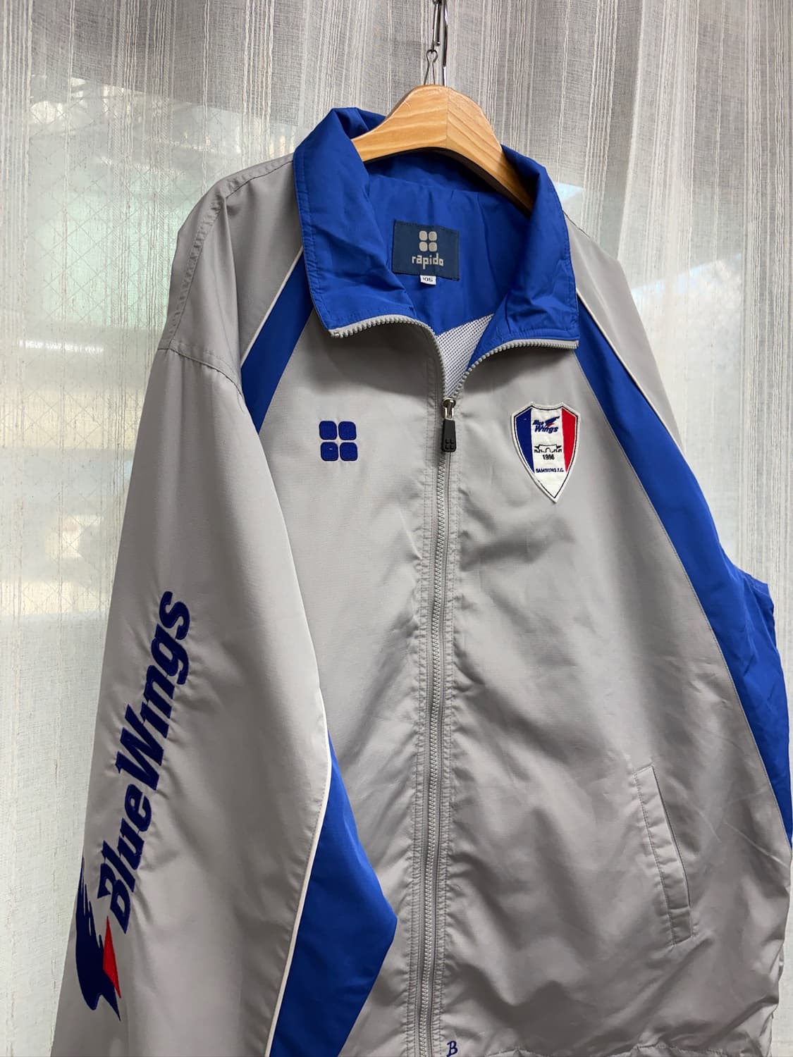 Rapido 수원 삼성 블루윙즈 축구단 빈티지 바람막이 자켓 상품이미지3