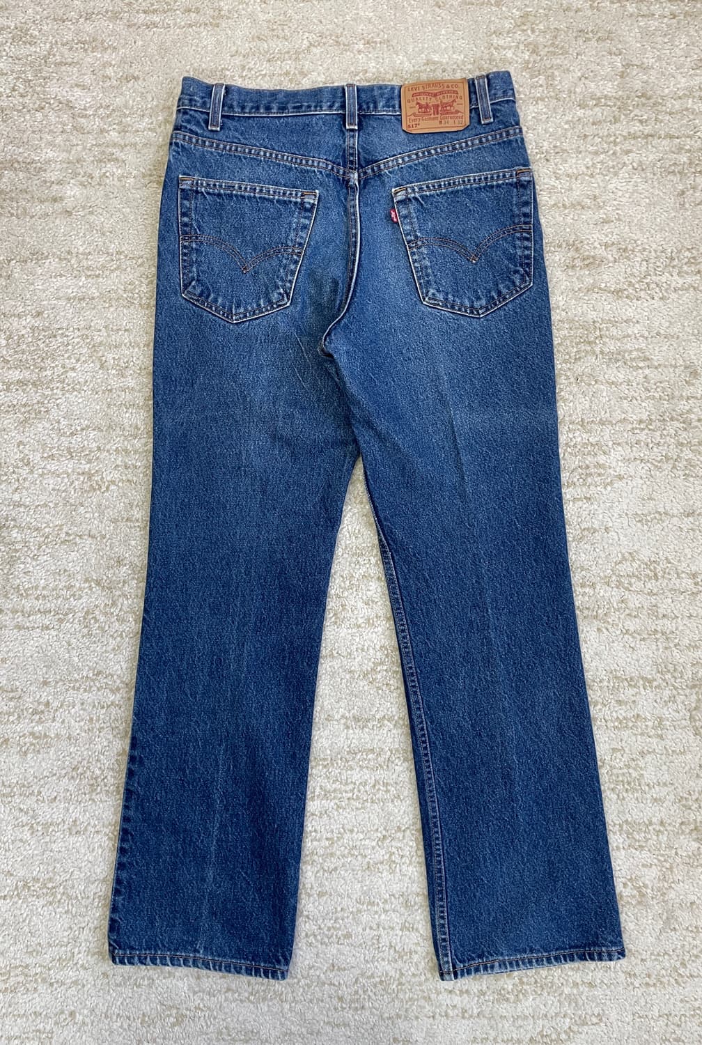 [34x32] 90s 리바이스 517 부츠컷 중청 워싱 진 데님  상품이미지3