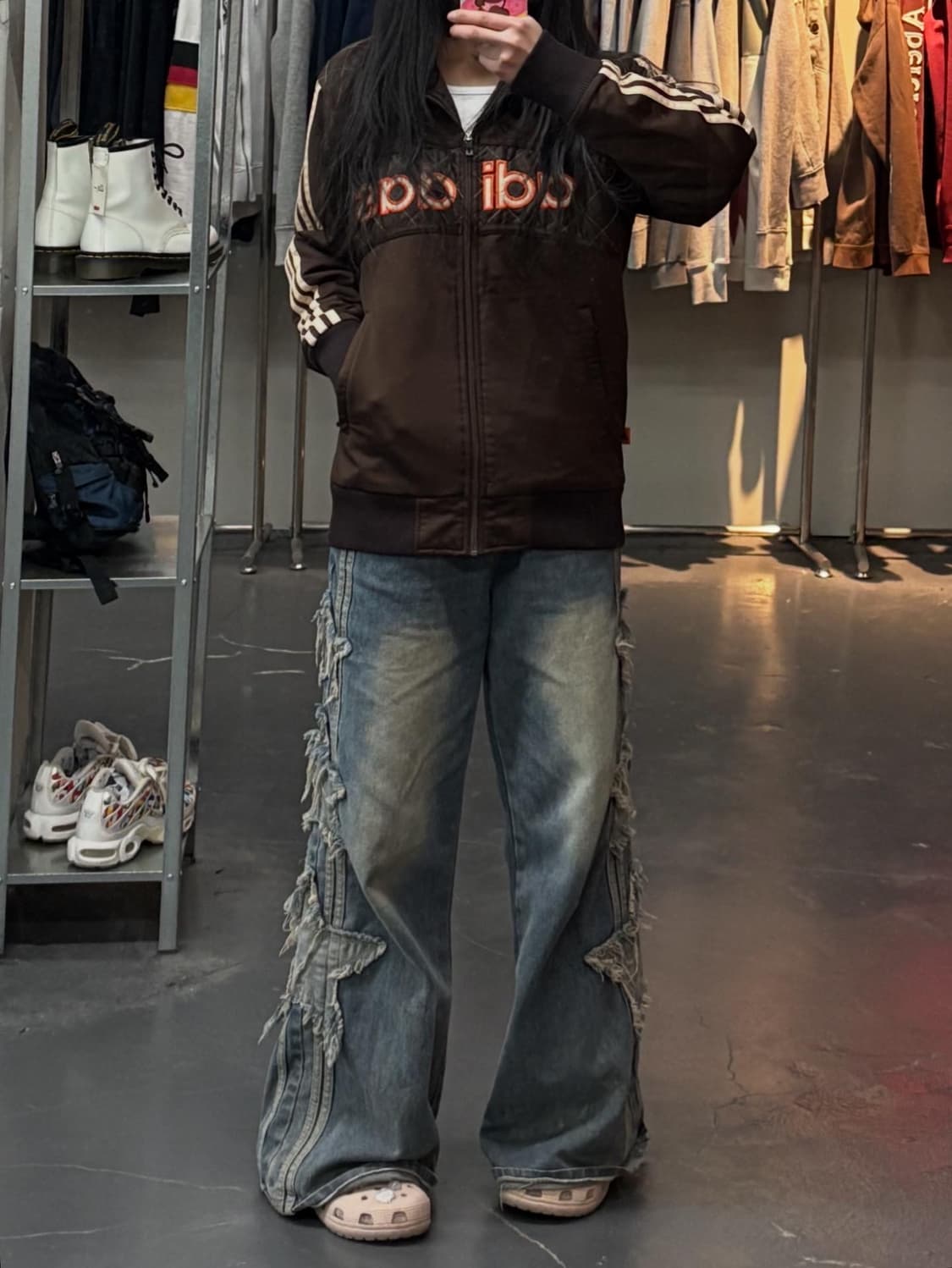 아디다스 00s 브라운 사선퀄팅 패디드자켓 A3240 상품이미지1