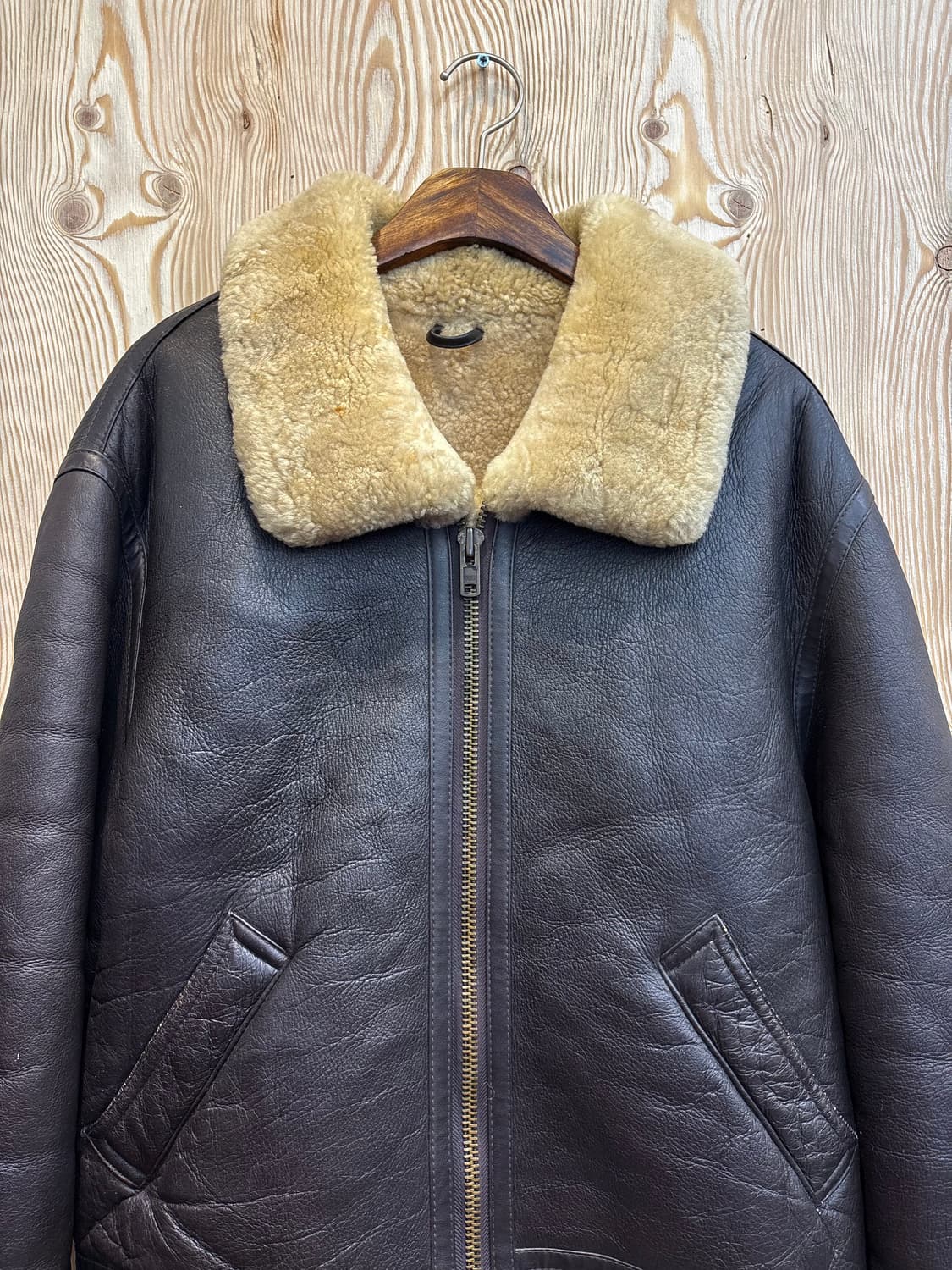 B-3 아메리칸 밀리터리 양가죽 무스탕 상품이미지3